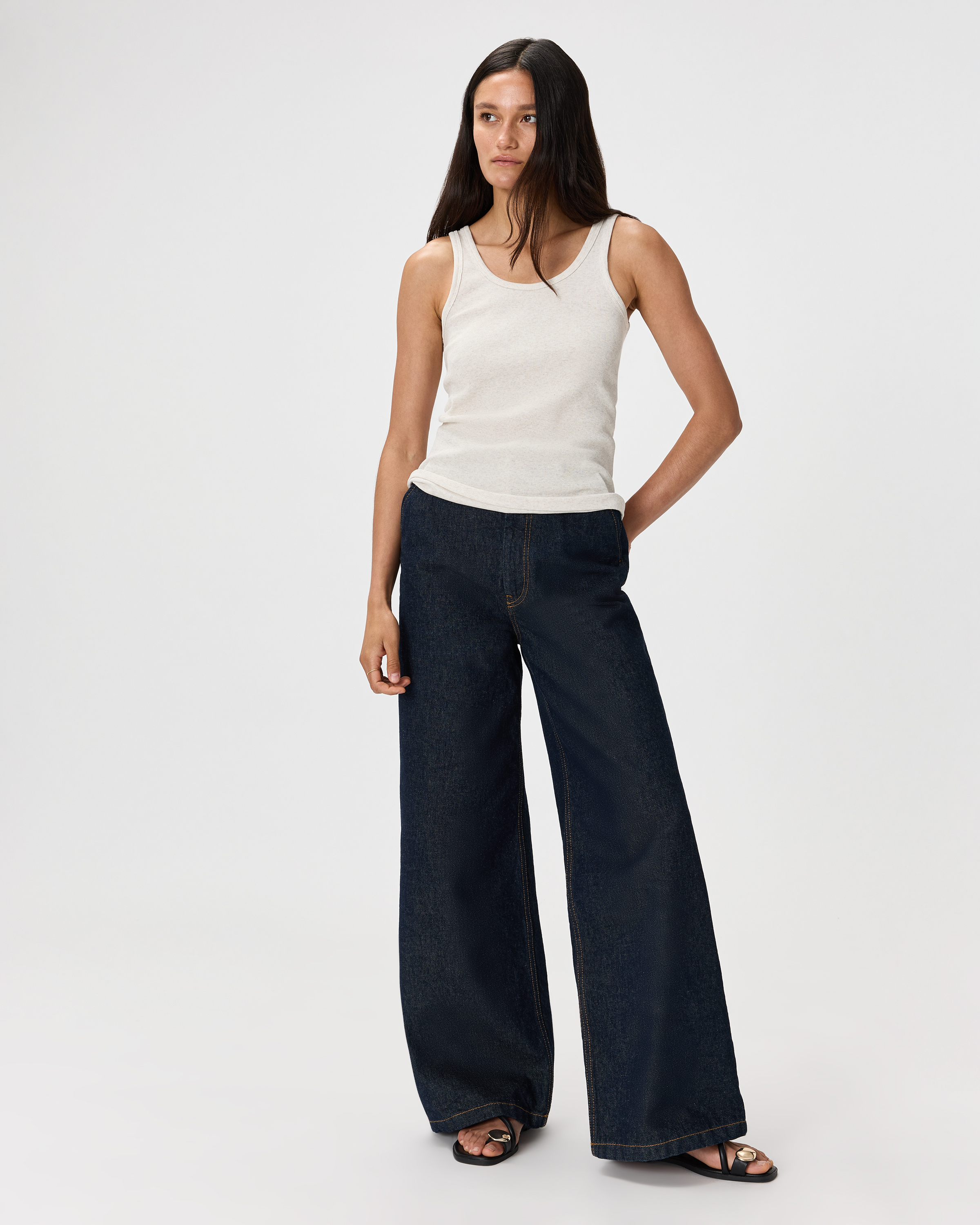 トップス Cotton ribbon tank Cotton ribbon tank