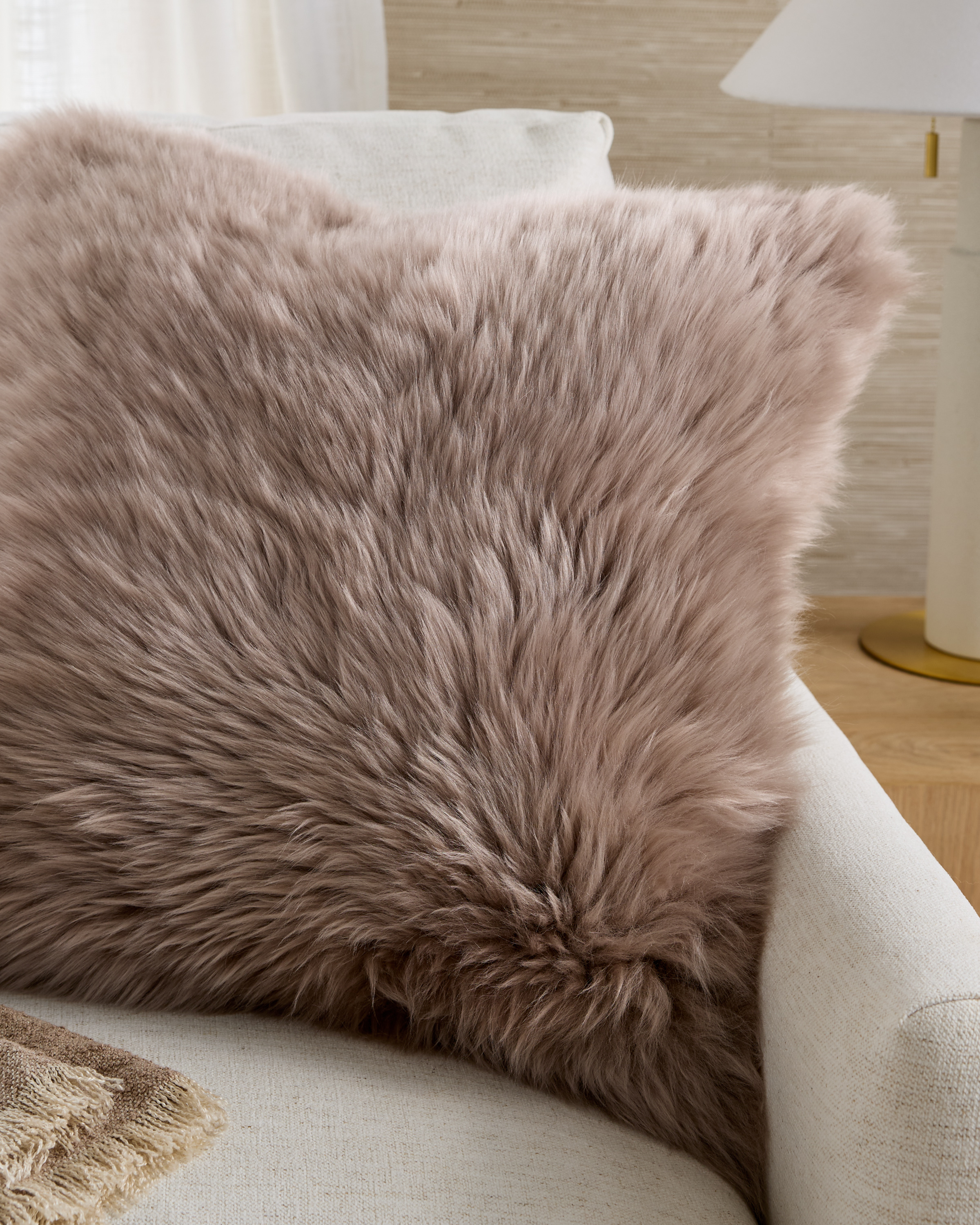 Natural Sheepskin Accent Pillow - thumbnail 10