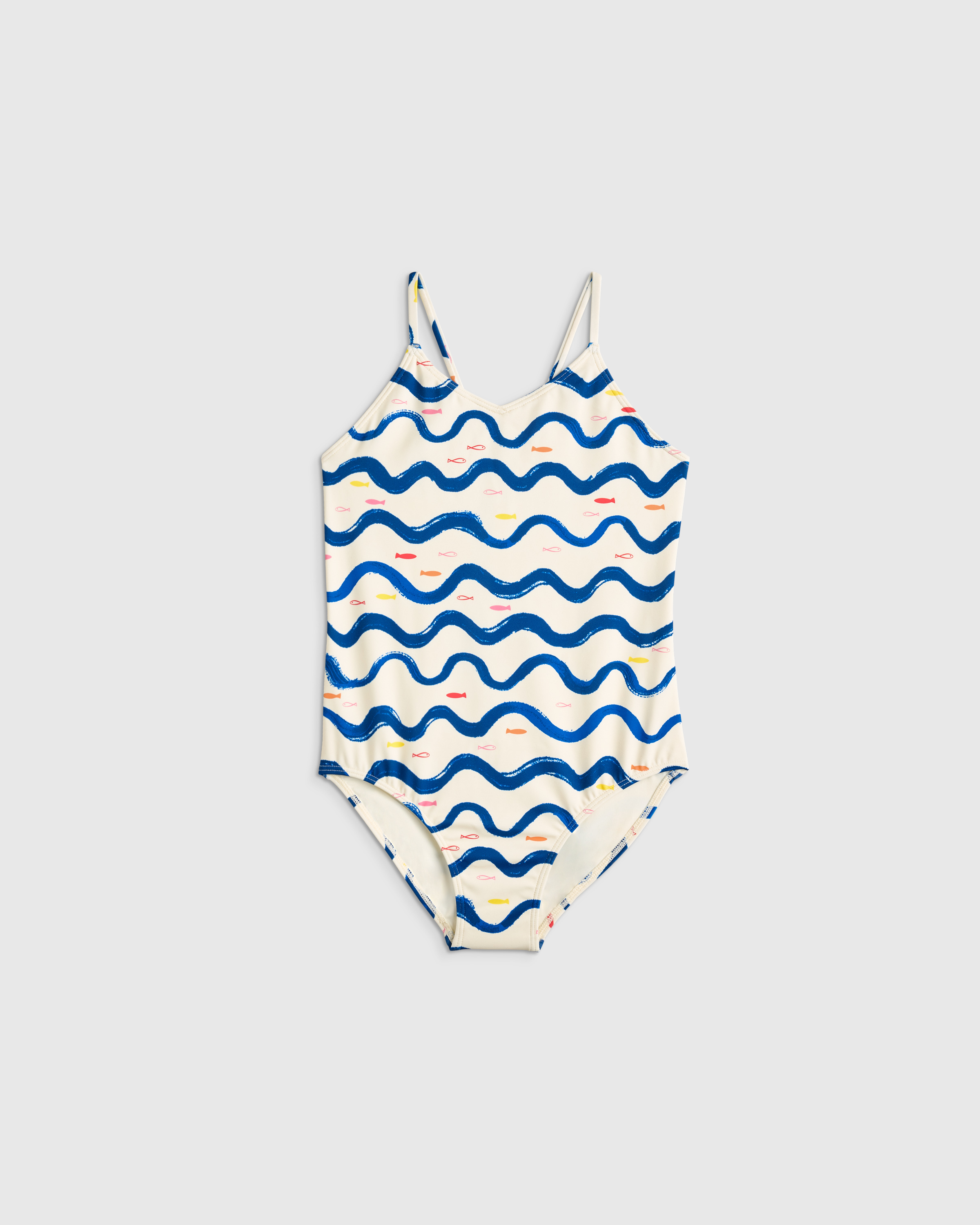 Wavy Fish One-Piece Swimsuit