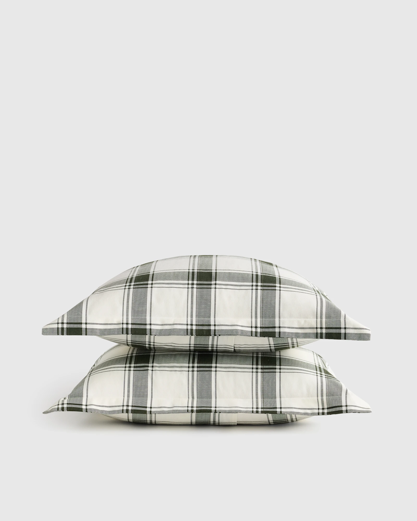 Luxury Organic Plaid Flannel Sham Set