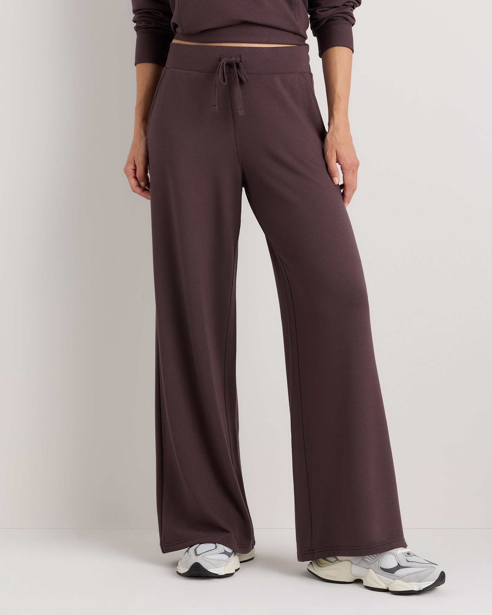 Dried Fig SuperSoft Fleece Wide Leg Pants