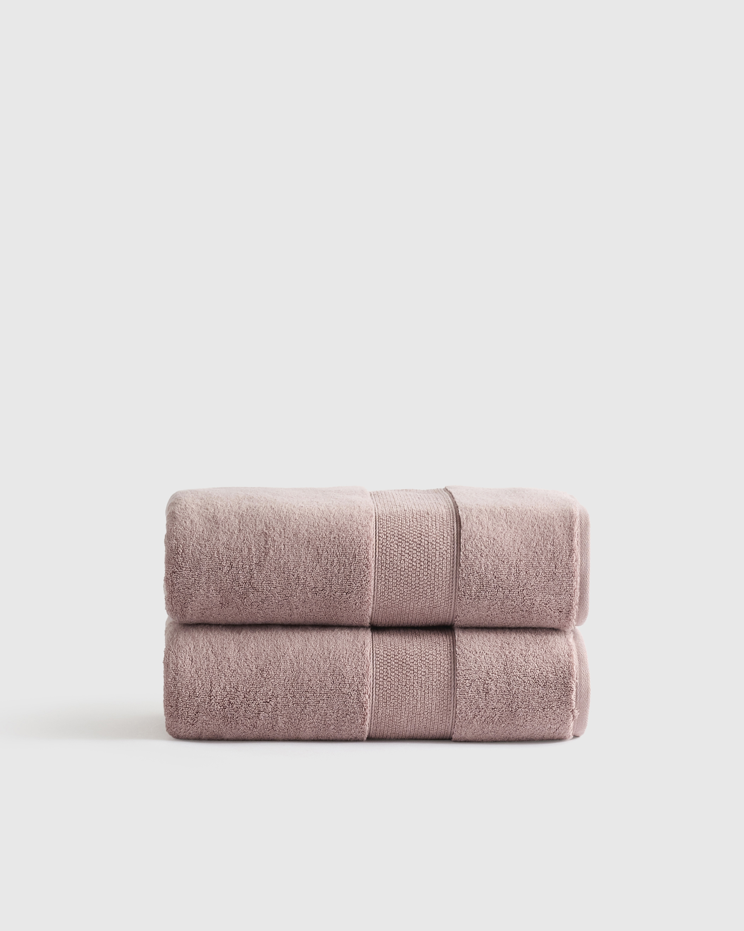 Dusty Mauve Classic Organic Turkish Cotton Bath Towel (Set of 2)