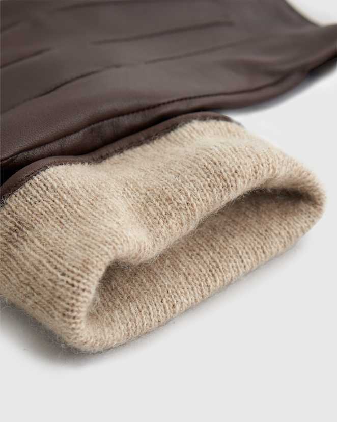 Cashmere Lined Leather Tech Choc 1