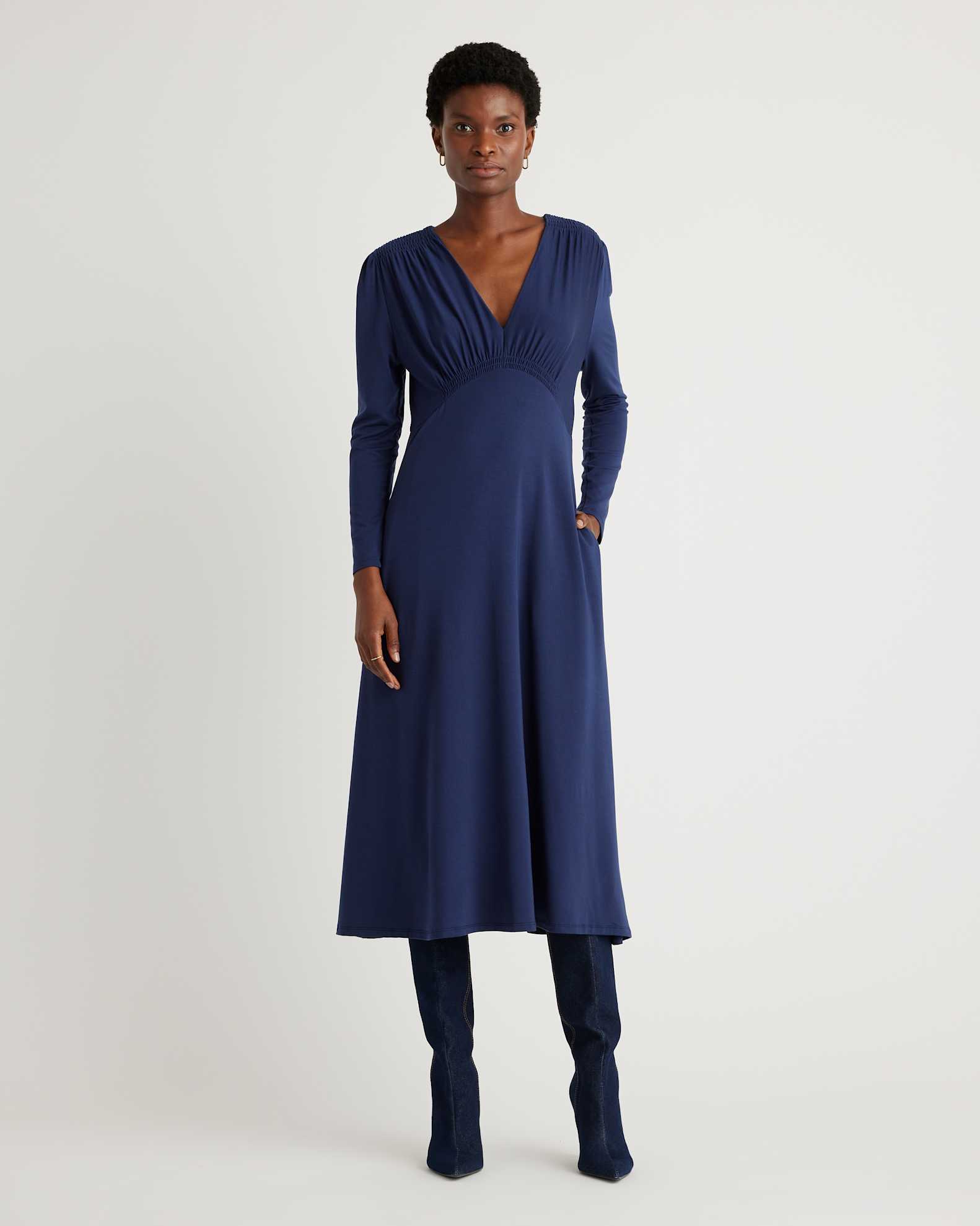Long Sleeve Midi Sundresses Blue Flowing Beauty Embroidered Long Sleeve Midi Dress FARM Rio Long Sleeve Midi Sundresses Blue Flowing Beauty Embroidered Long Sleeve Midi Dress FARM Rio