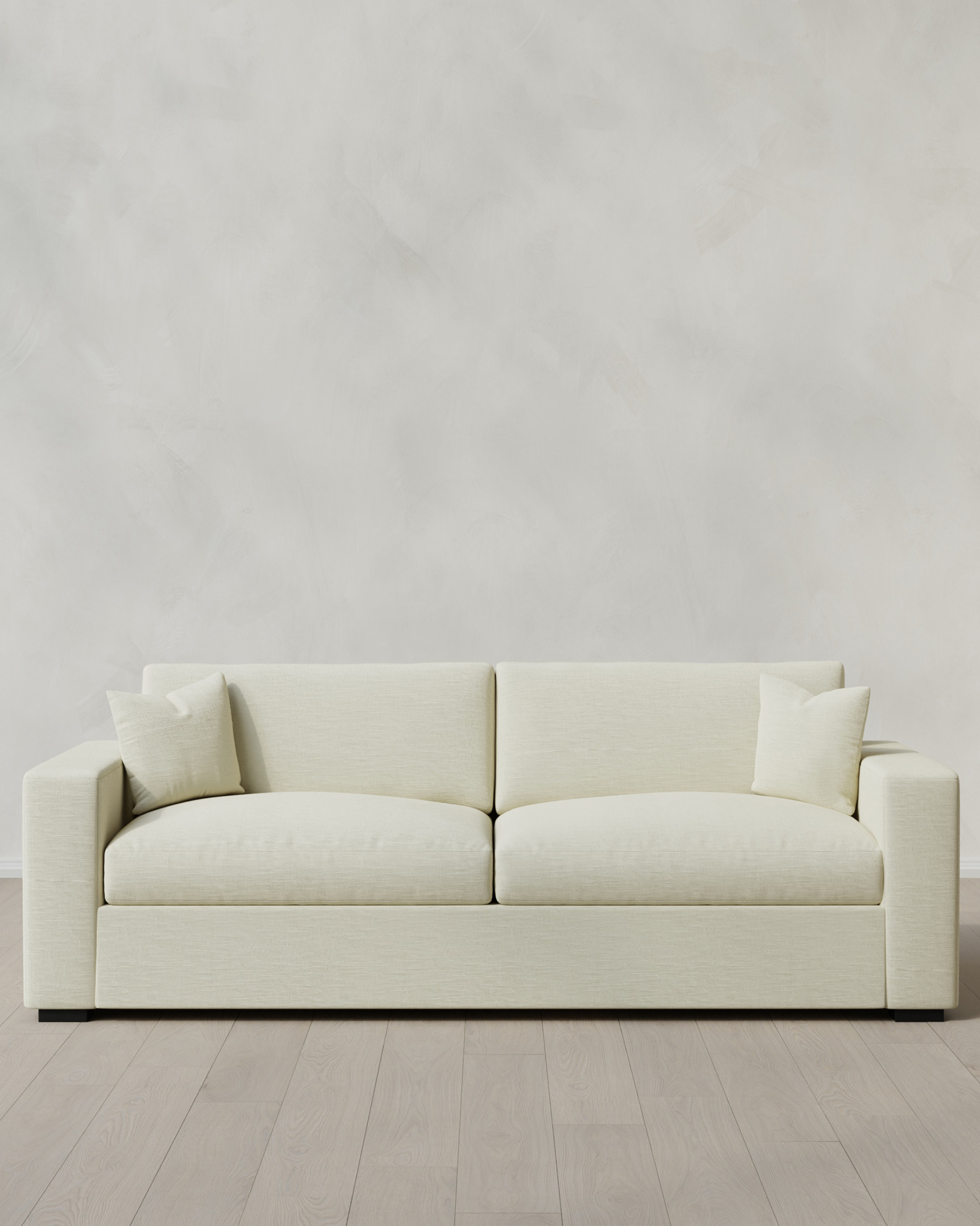 Quince Oasis Sofa in Performance Linen in Ivory, Size 8ft, Performance Linen Blend