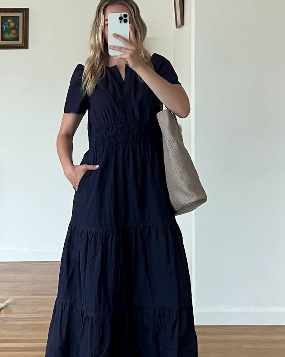 women's tiered maxi dress Luna Strapless - Light Pink Large | Online Boutique | Boho Chic Style depending on the occasion Quince Women's Poplin Tiered Maxi