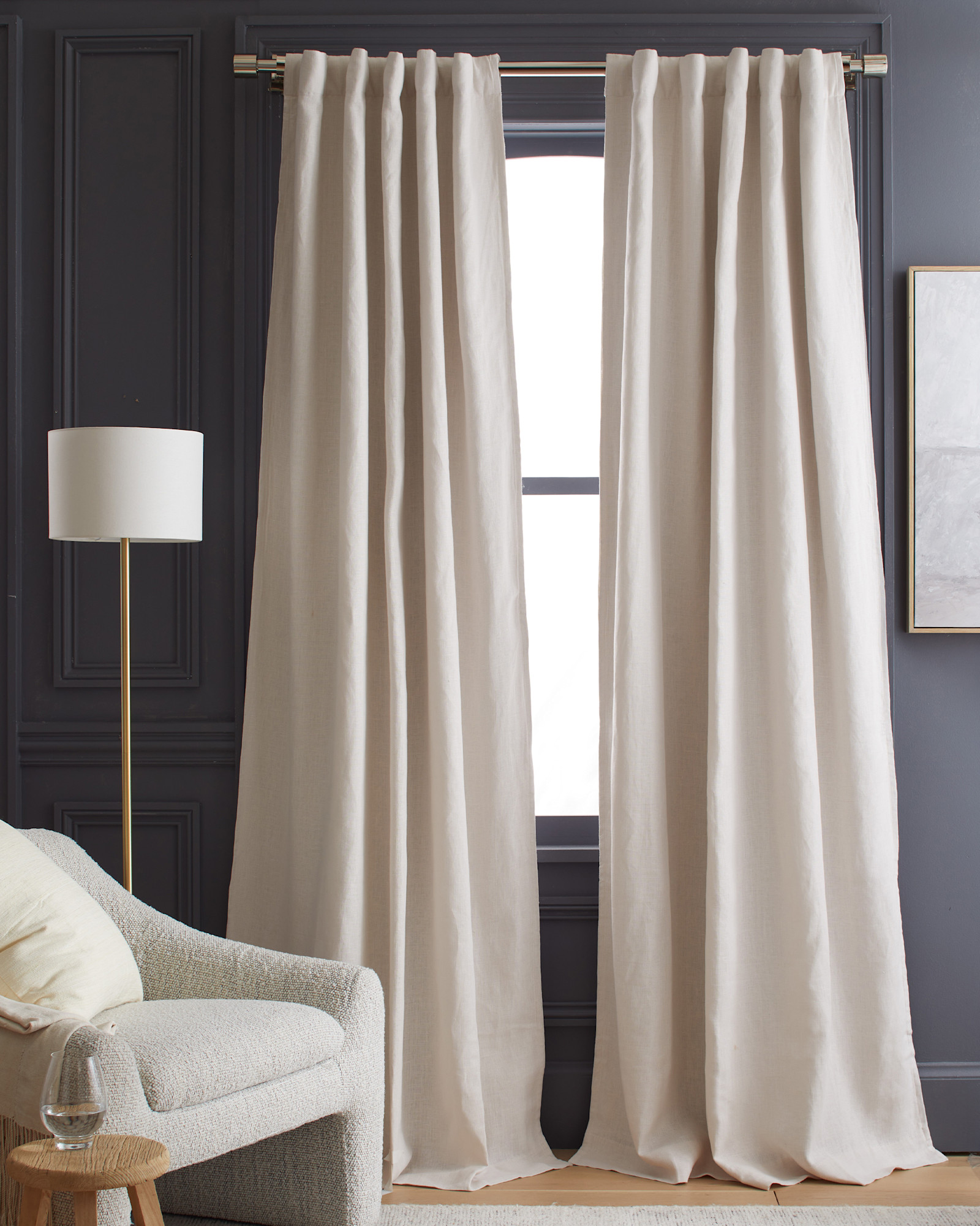 Curtains TexturedLinenBlackout Sand 1307