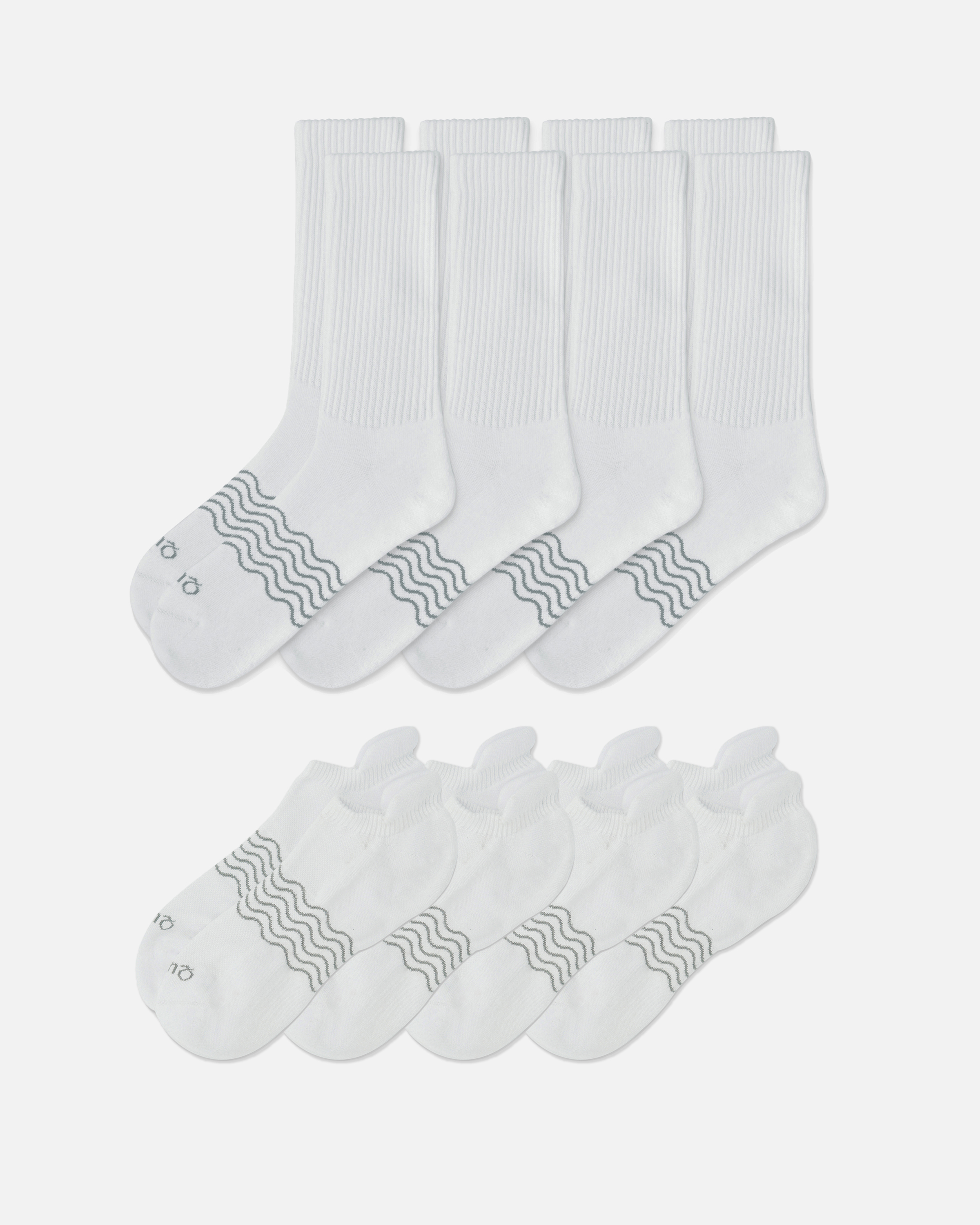 Everyday Cotton Solid Ankle & Crew Socks (8-Pack)