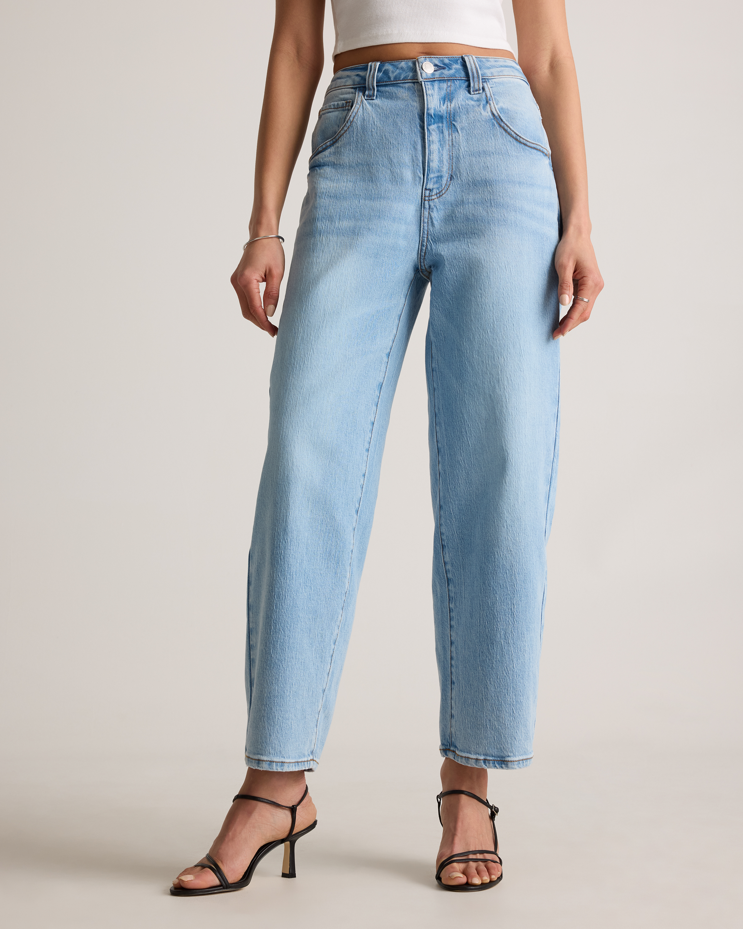 Cool Blue Bella Stretch Barrel Jeans
