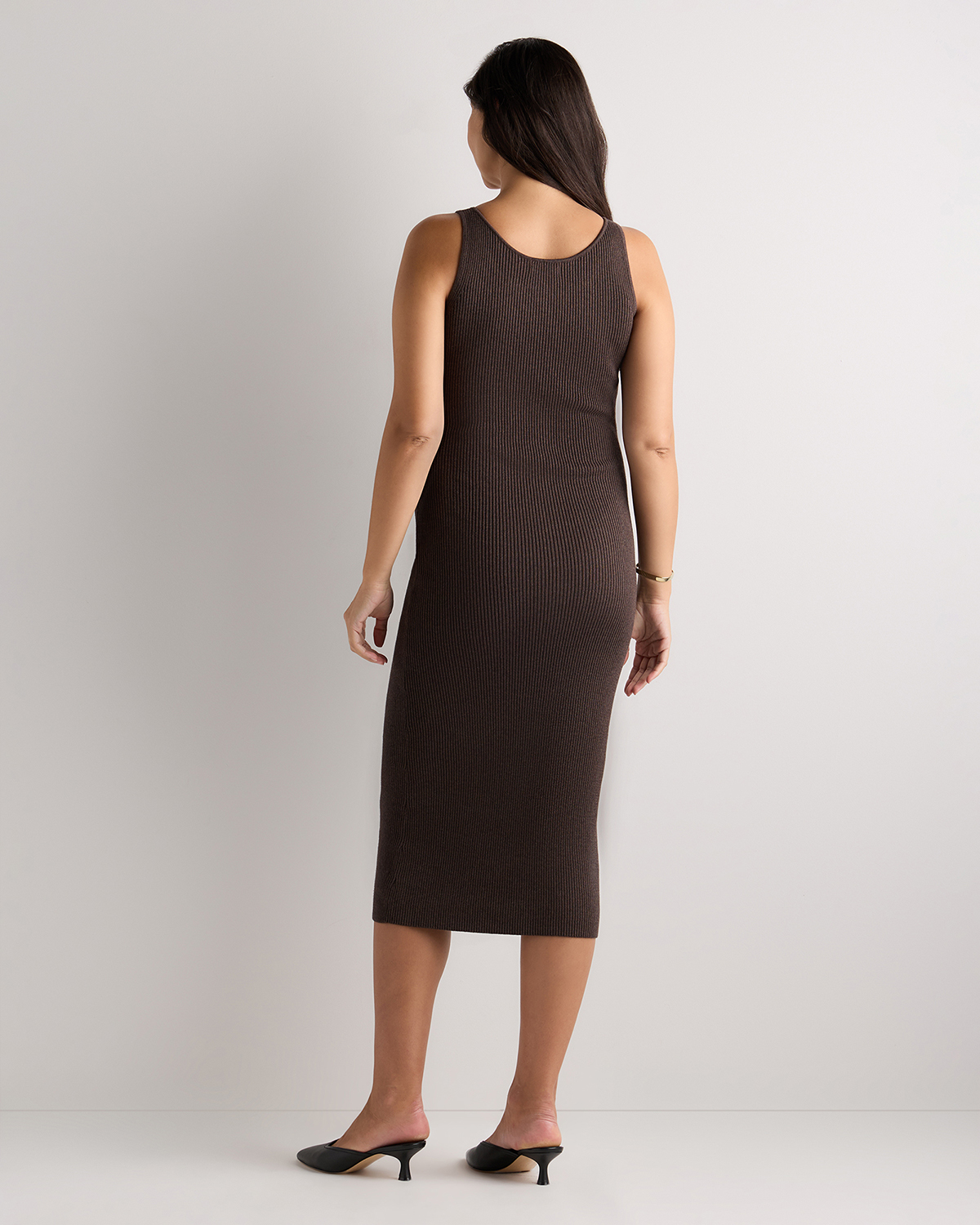 slim fit dress slacks Baltic Born Womens Rue Ribbed Midi Dress | Natural