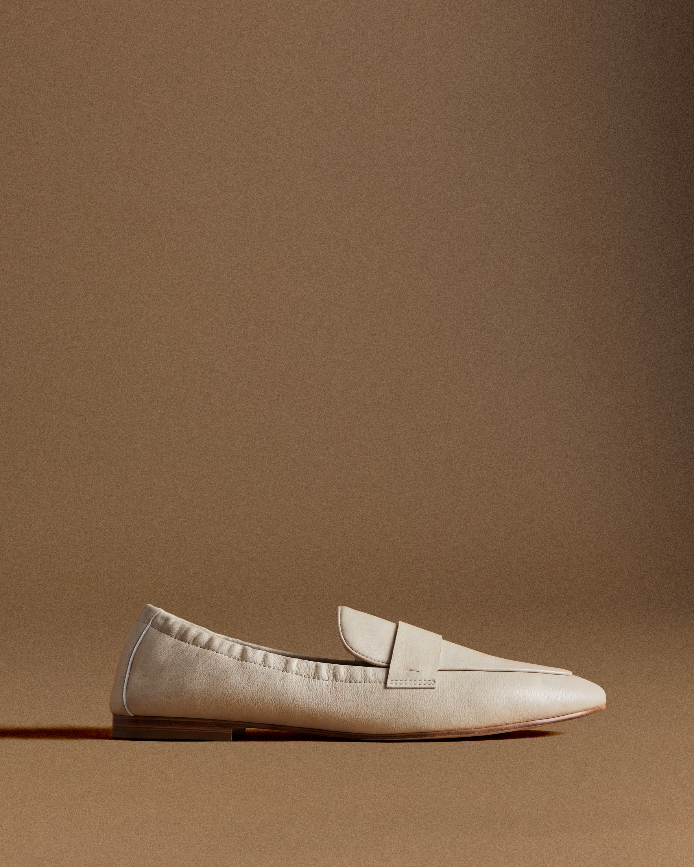 Almond Italian Leather Soft Loafer