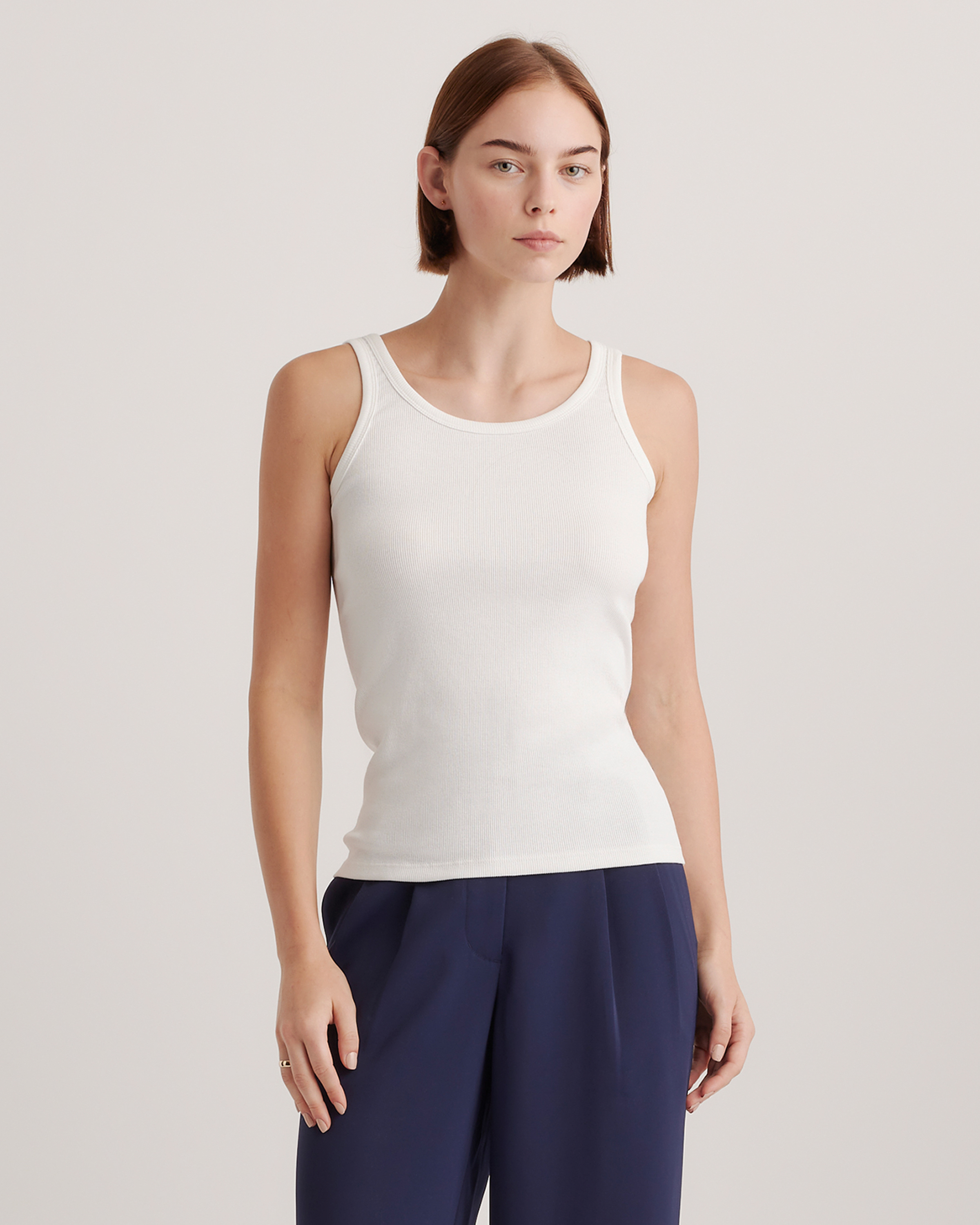 トップス ORGANIC COTTON RIB 2X2 TANK TOP Organic Cotton Rib 2x2 Tank Top | Black – Parlour X
