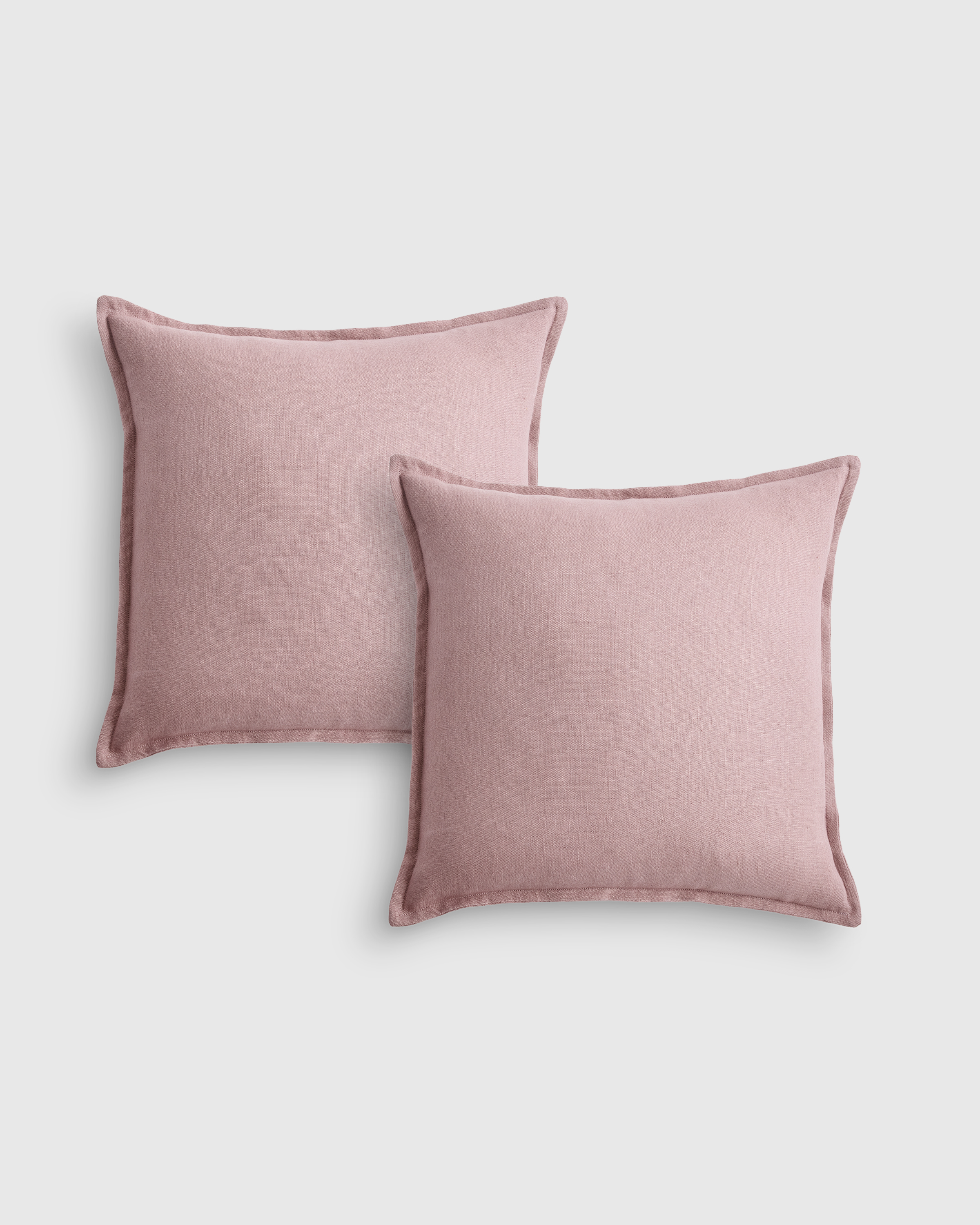 European Linen Flange Edge Pillow Cover (Set of 2)