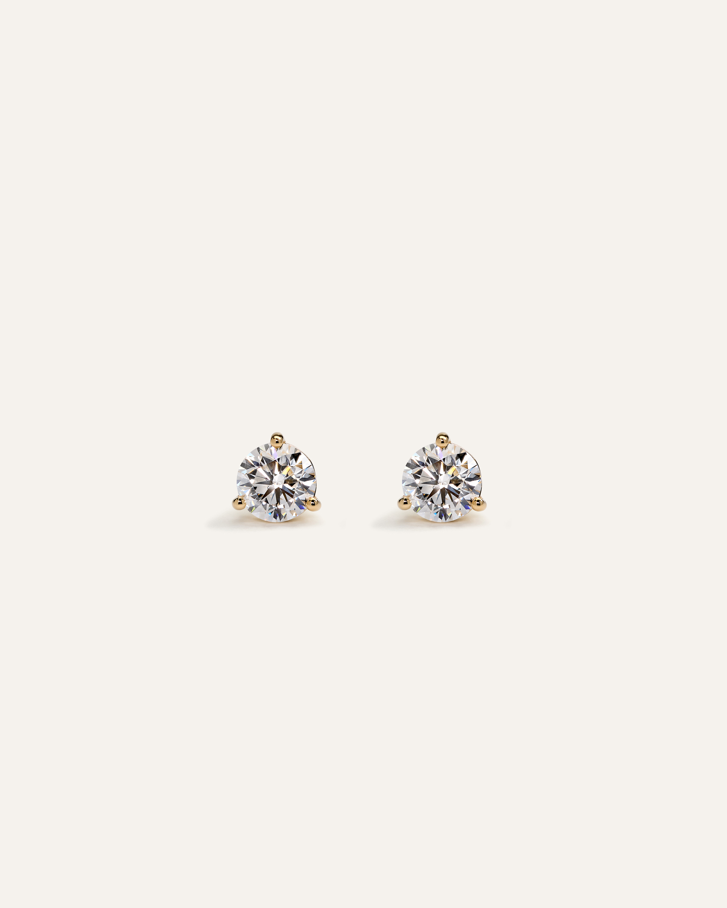 Yellow Gold 14K Gold Lab Grown Diamond Martini Studs - 0.50ctw