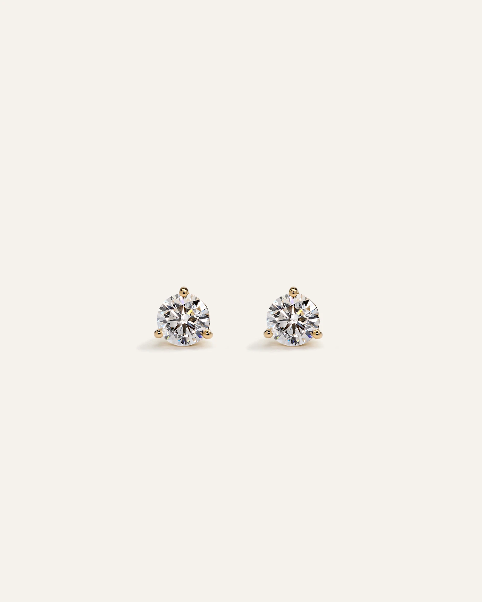 14K Gold Lab Grown Diamond Martini Studs