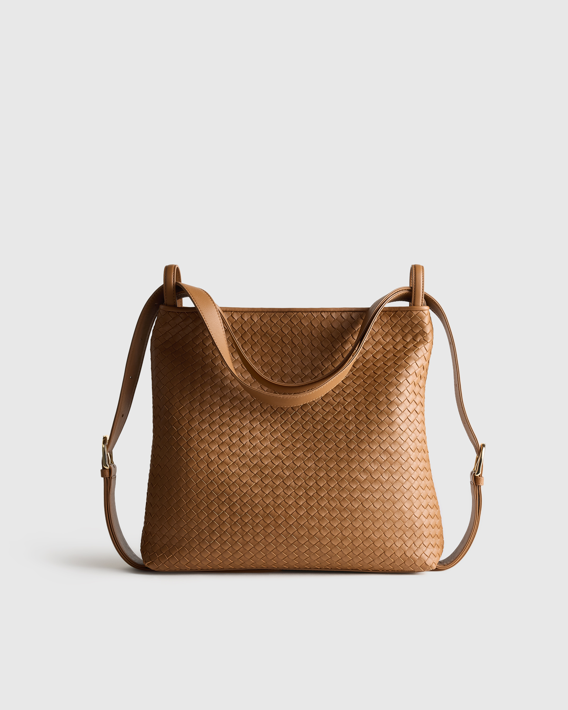 Italian Leather Handwoven Convertible Backpack - thumbnail 3