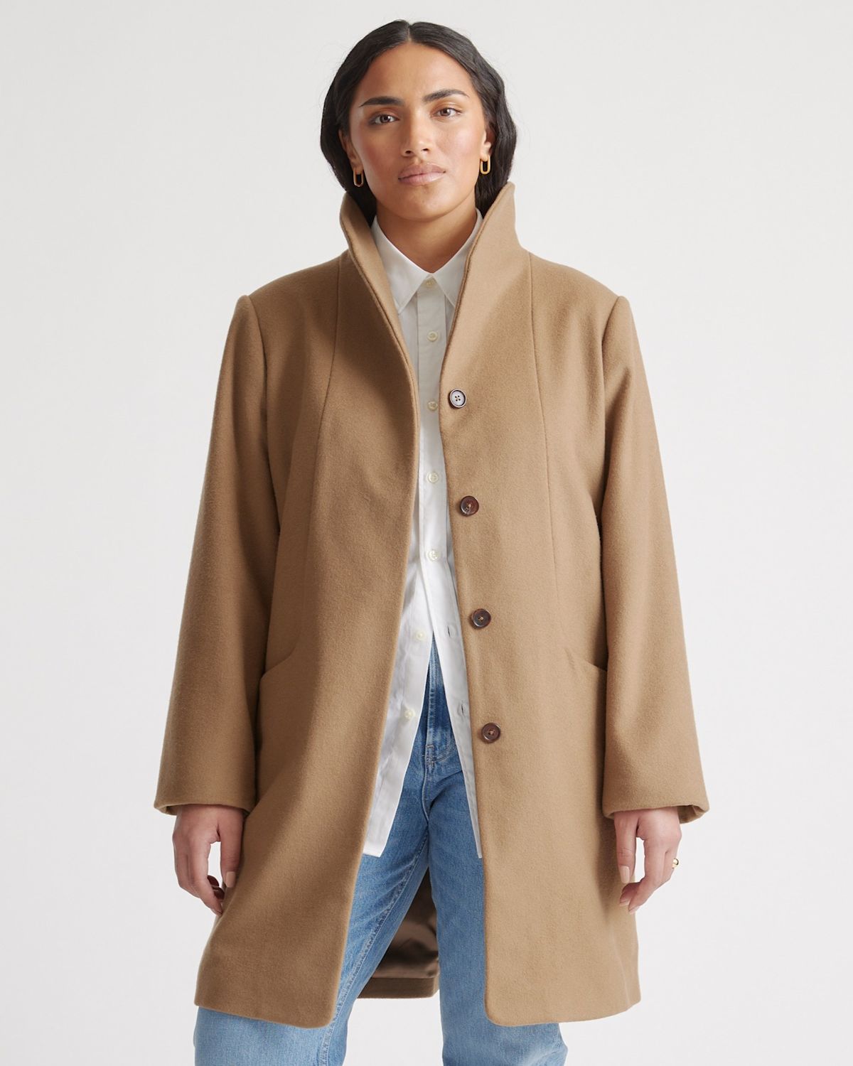 Quince Italian Wool Cocoon Coat