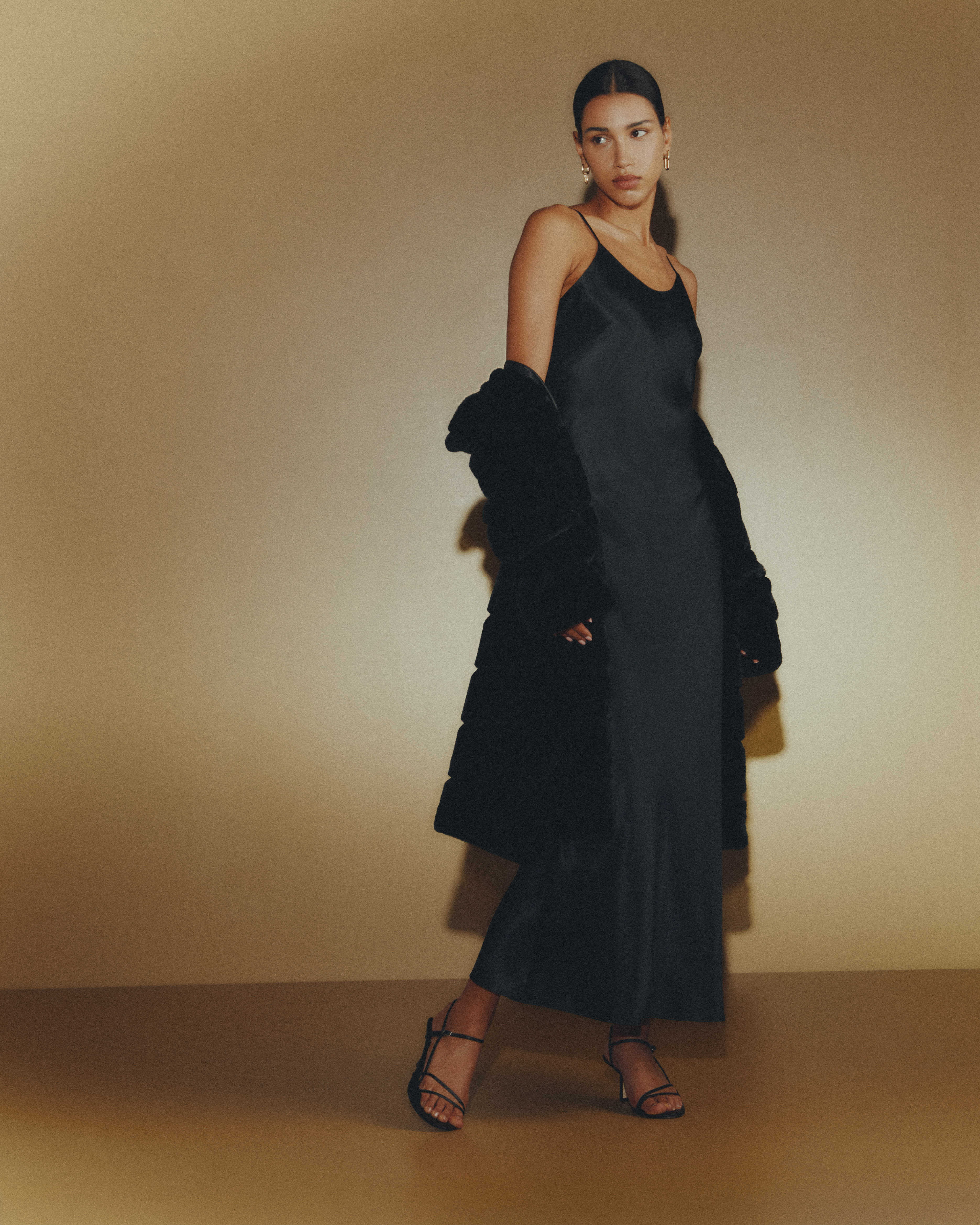Quince Women's Maxi Slip Dress in Black, Small Size - 100% Washable Mulberry Silk, Lightweight & Breathable for All-Day Comfort
