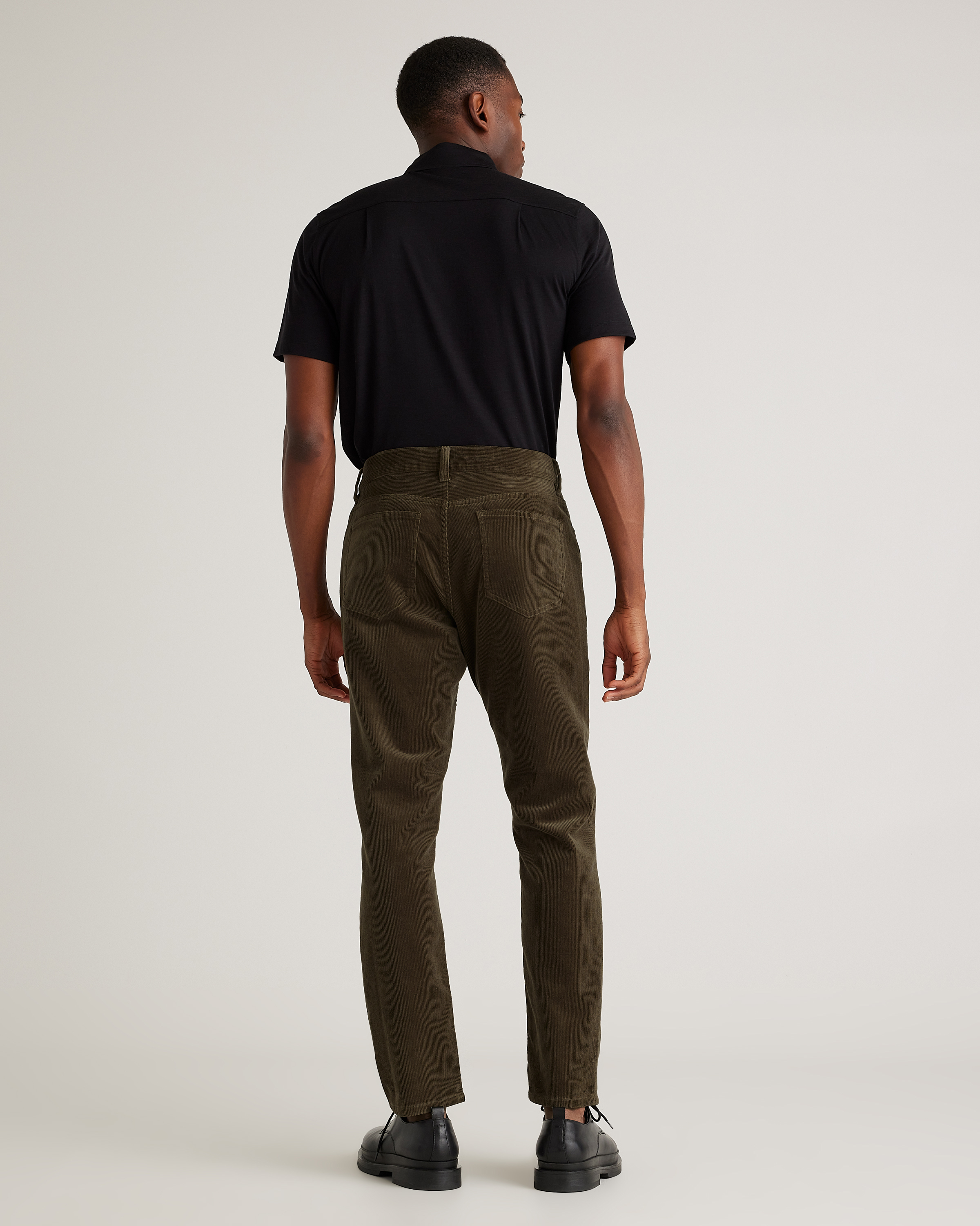 Organic Stretch Corduroy 5-Pocket Pants in Seaweed