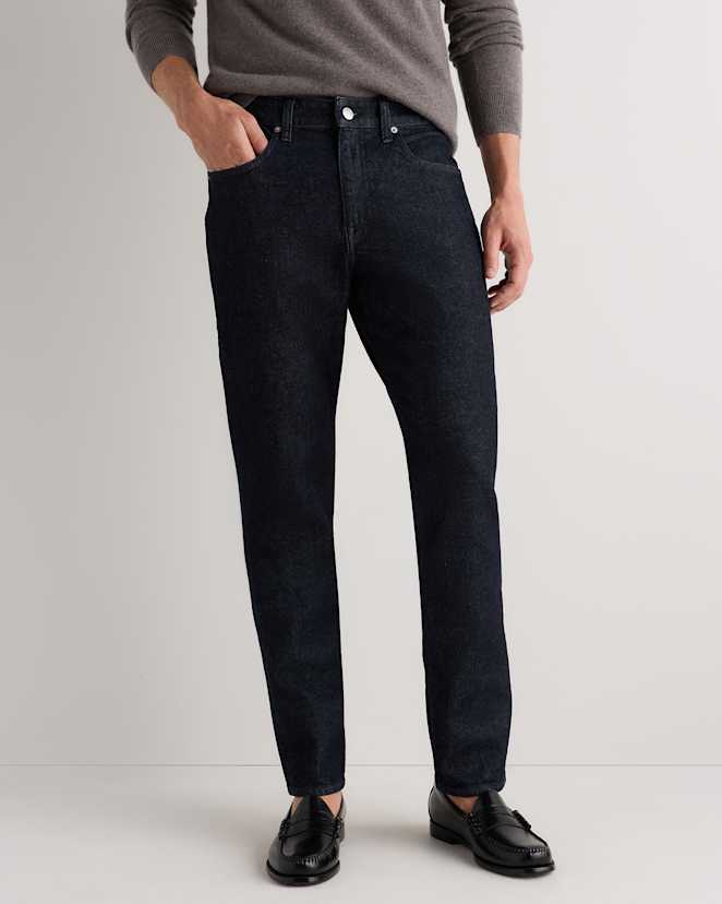 Deep Indigo Warren Stretch Athletic Tapered Jeans