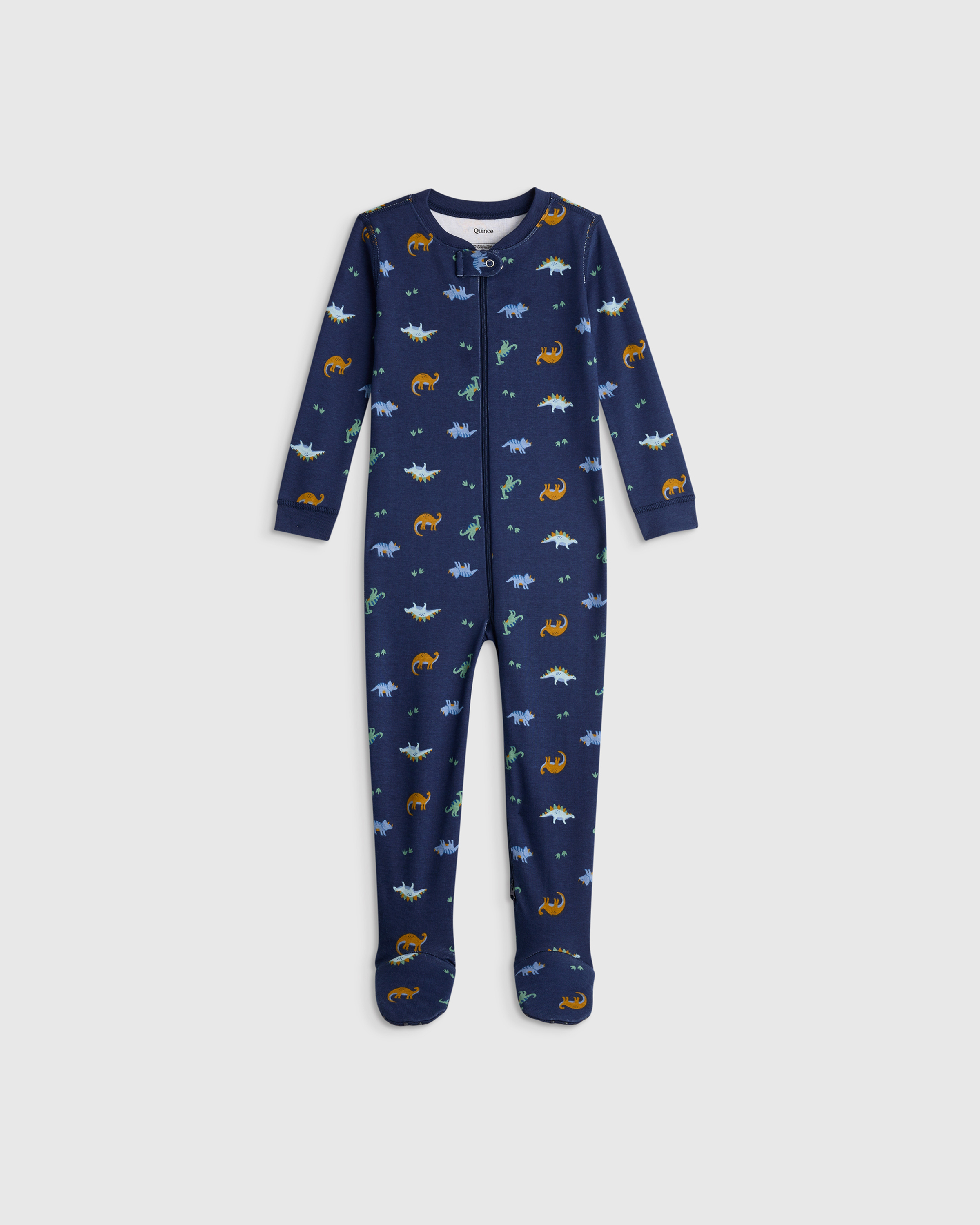 U--834 100 Organic Cotton Footie Pajama Little Dinos 15855 CROPPED