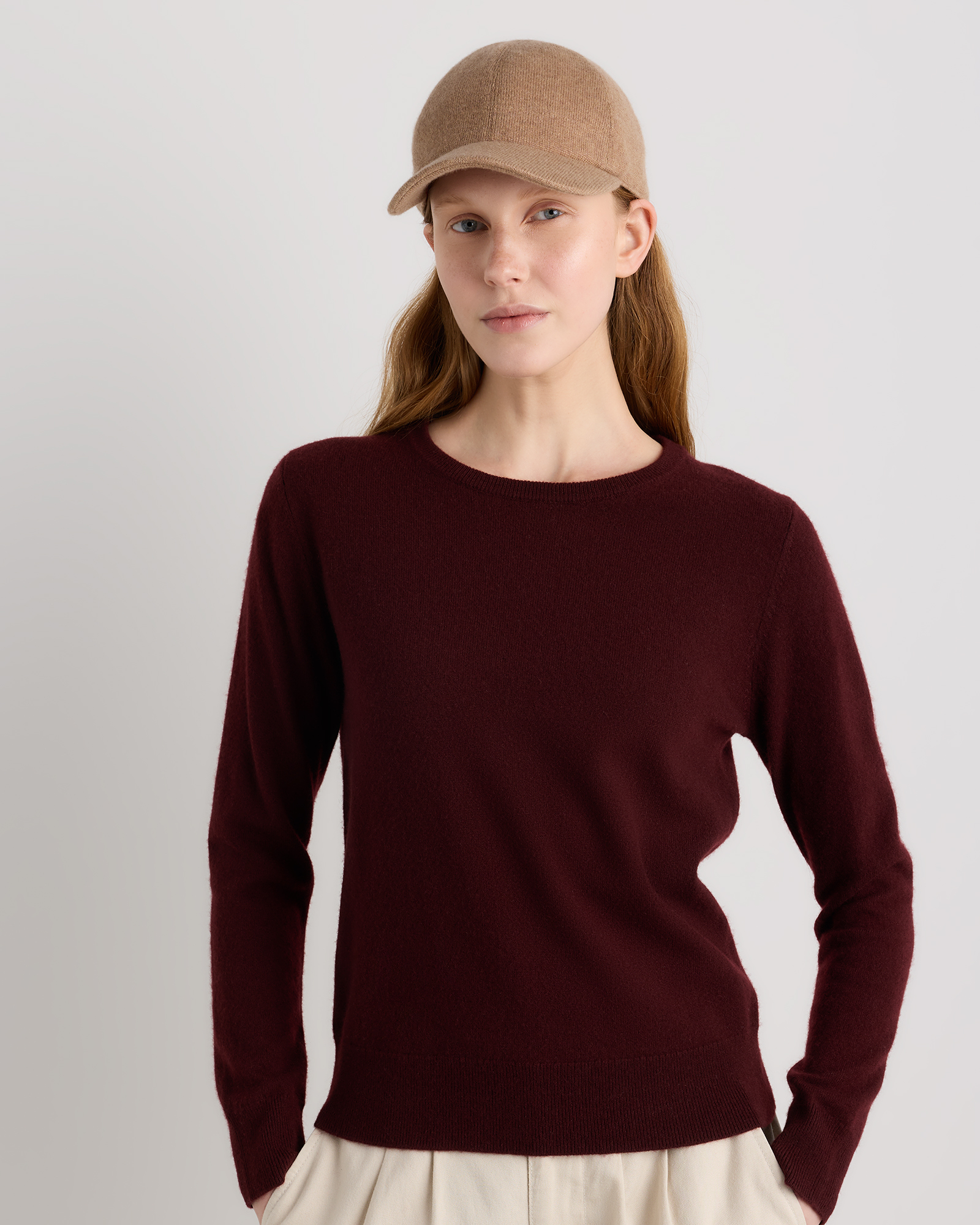 Teak Casquette de baseball en cachemire