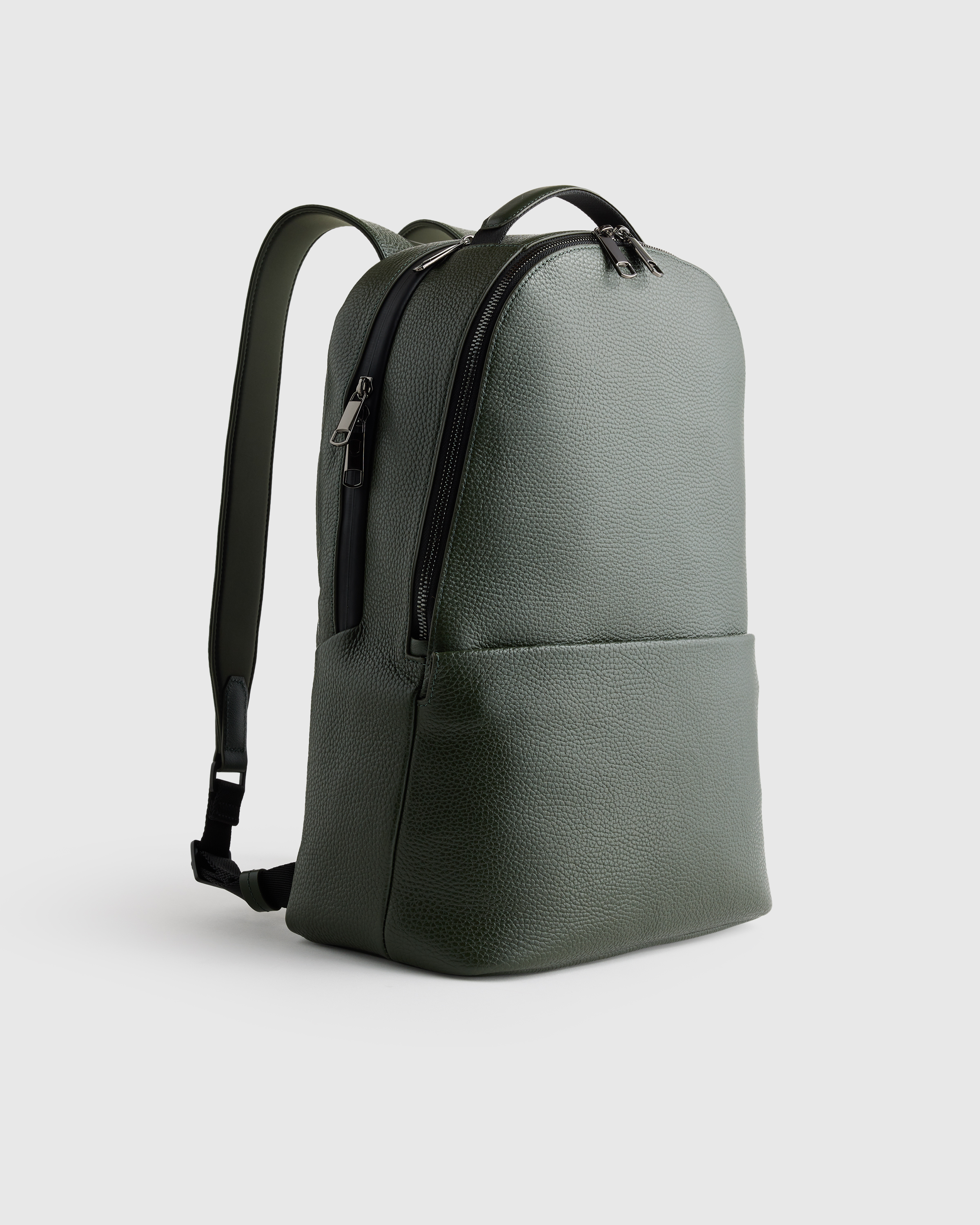 Stylish olive Italian Leather Women\'s Backpack Handmade Olive Leather Backpack: Women main image 3
