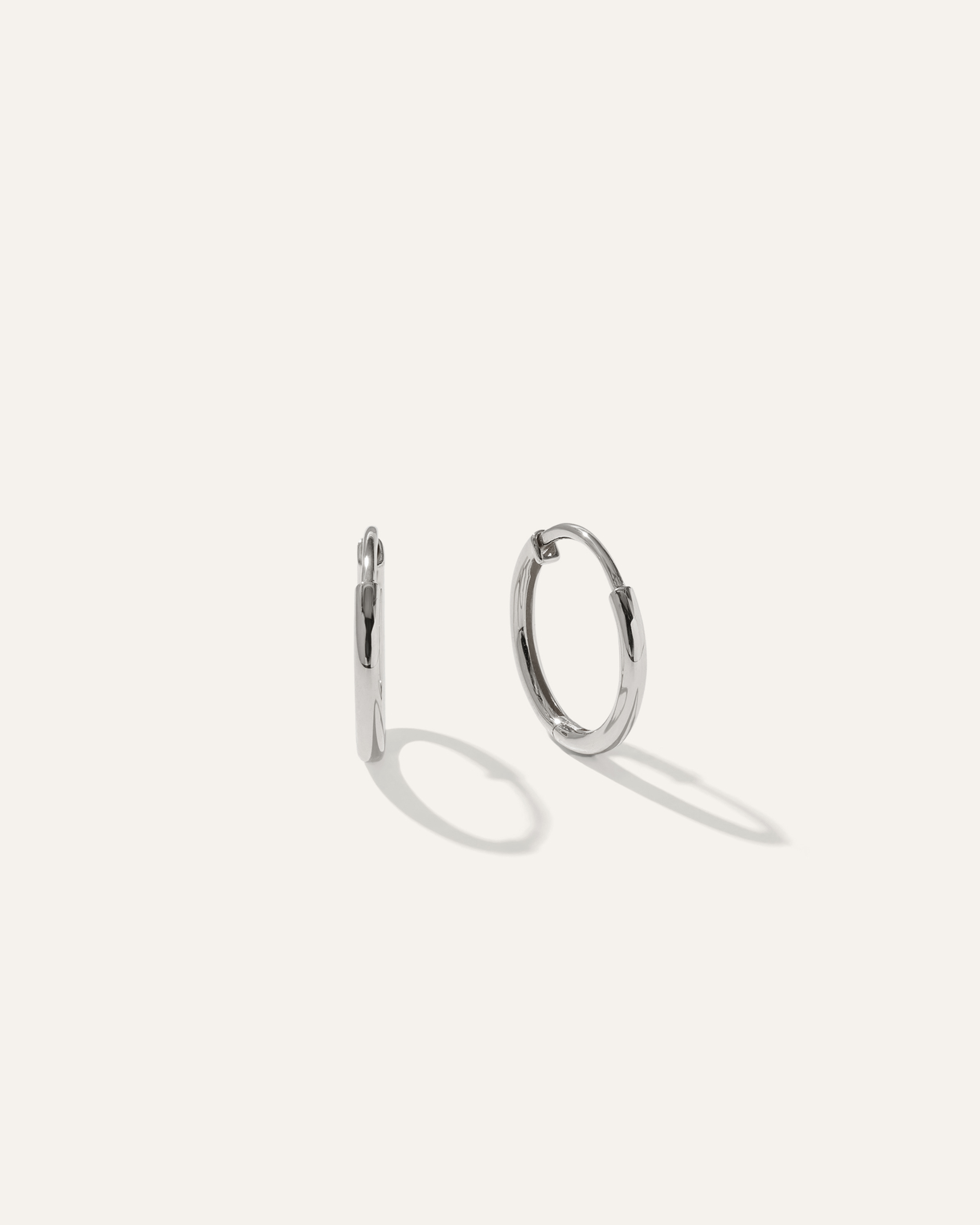 White Gold 14K Gold Classic Hoops