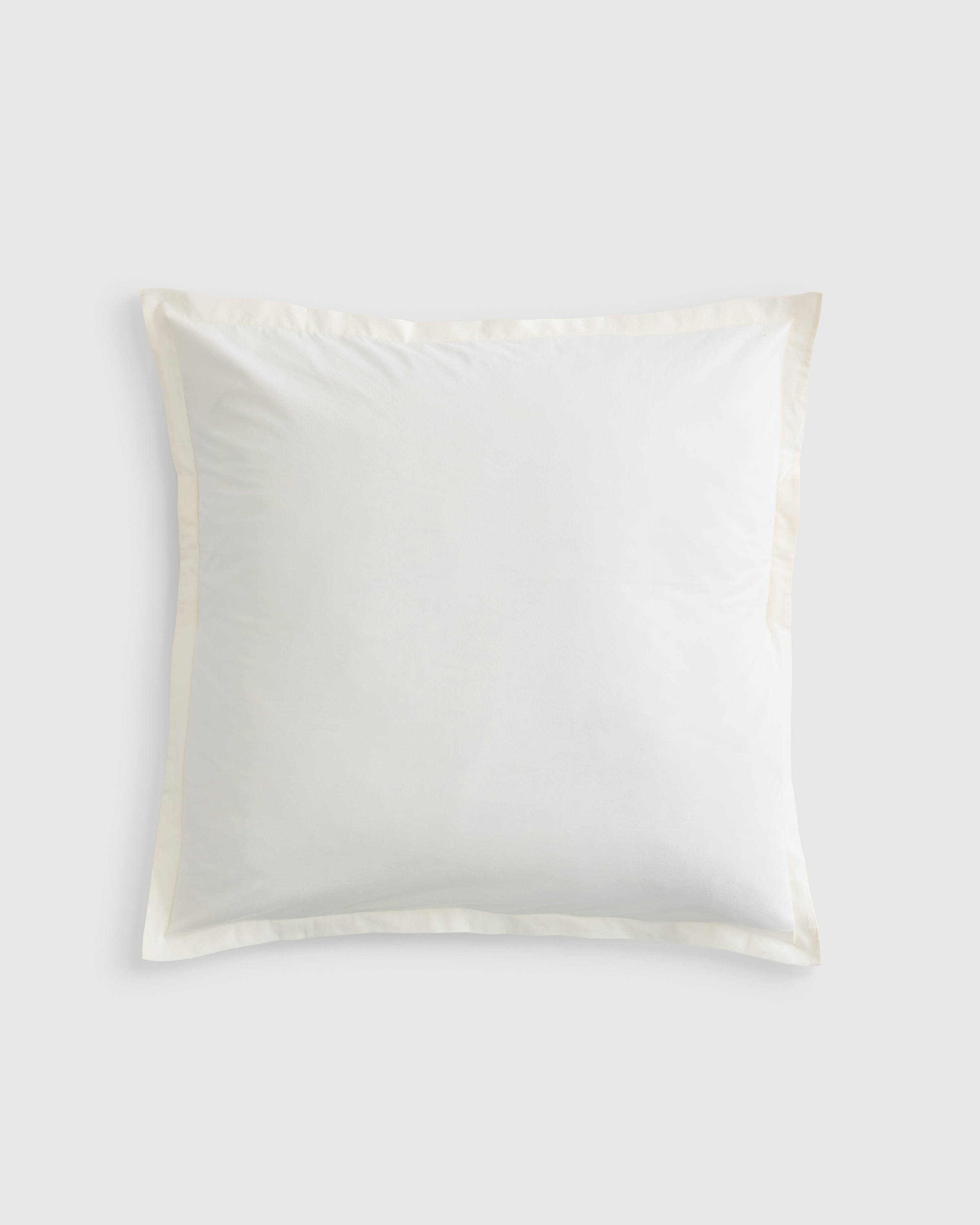 Organic Brushed Cotton Euro Sham, Ivory, Euro