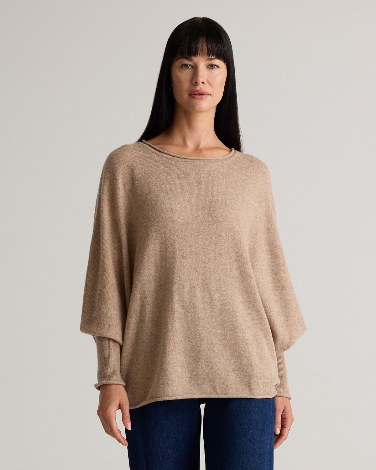 Cashmere Batwing Sweater | Quince in Oatmeal