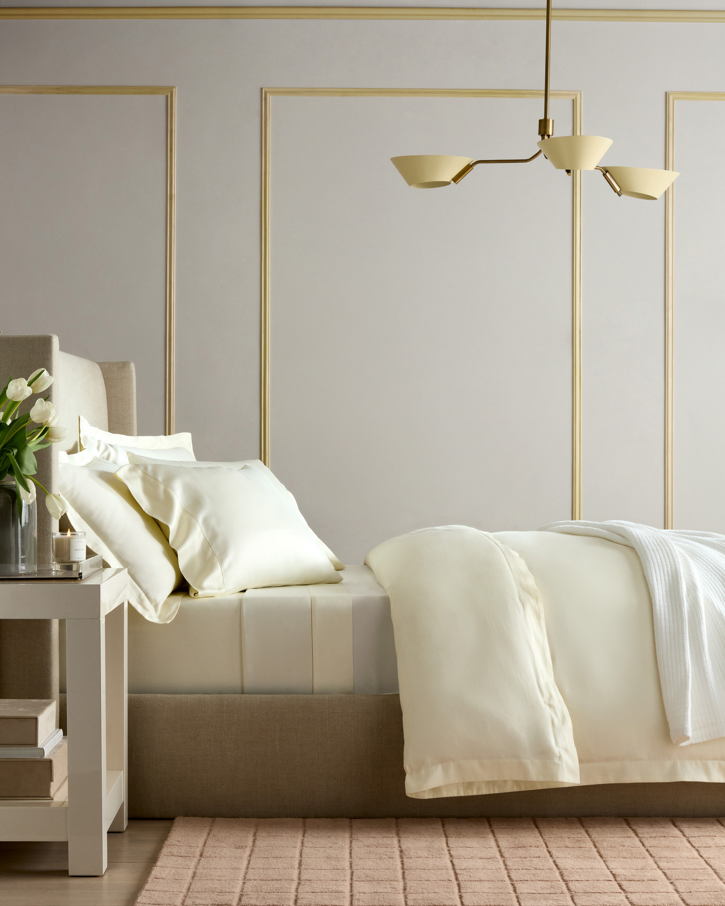 Ivory Signature Giza Cotton Sateen Duvet Cover