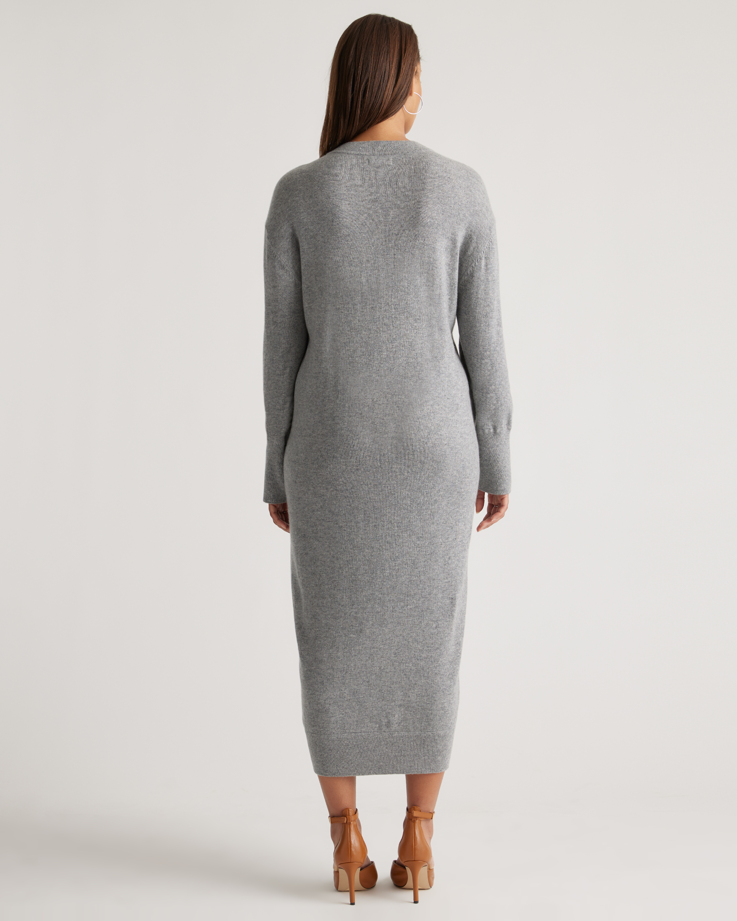 slim fit dress slacks Grey Sweater Dress – Posche By Kim D main image 0