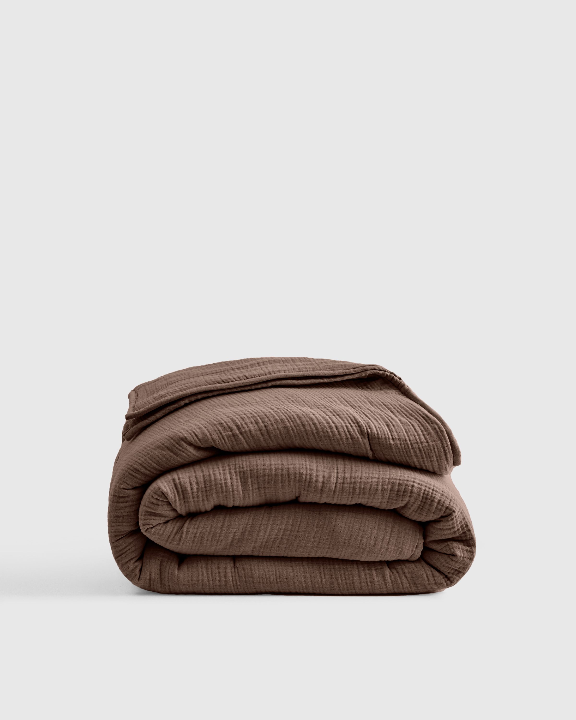 Chocolate Organic Airy Gauze Dream Quilt