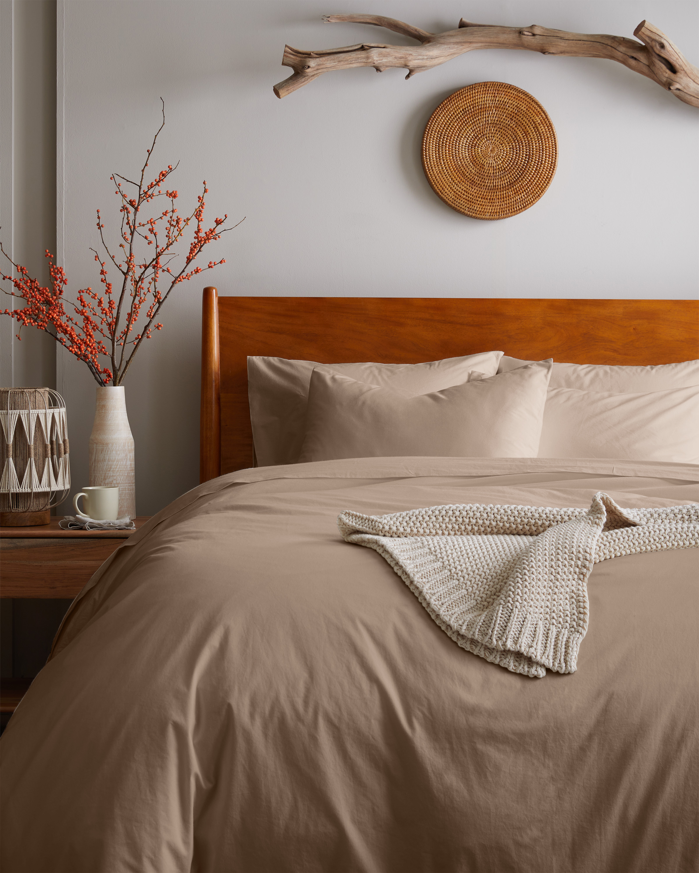 Organic Brushed Cotton Duvet Cover Set - Thumbnail 4