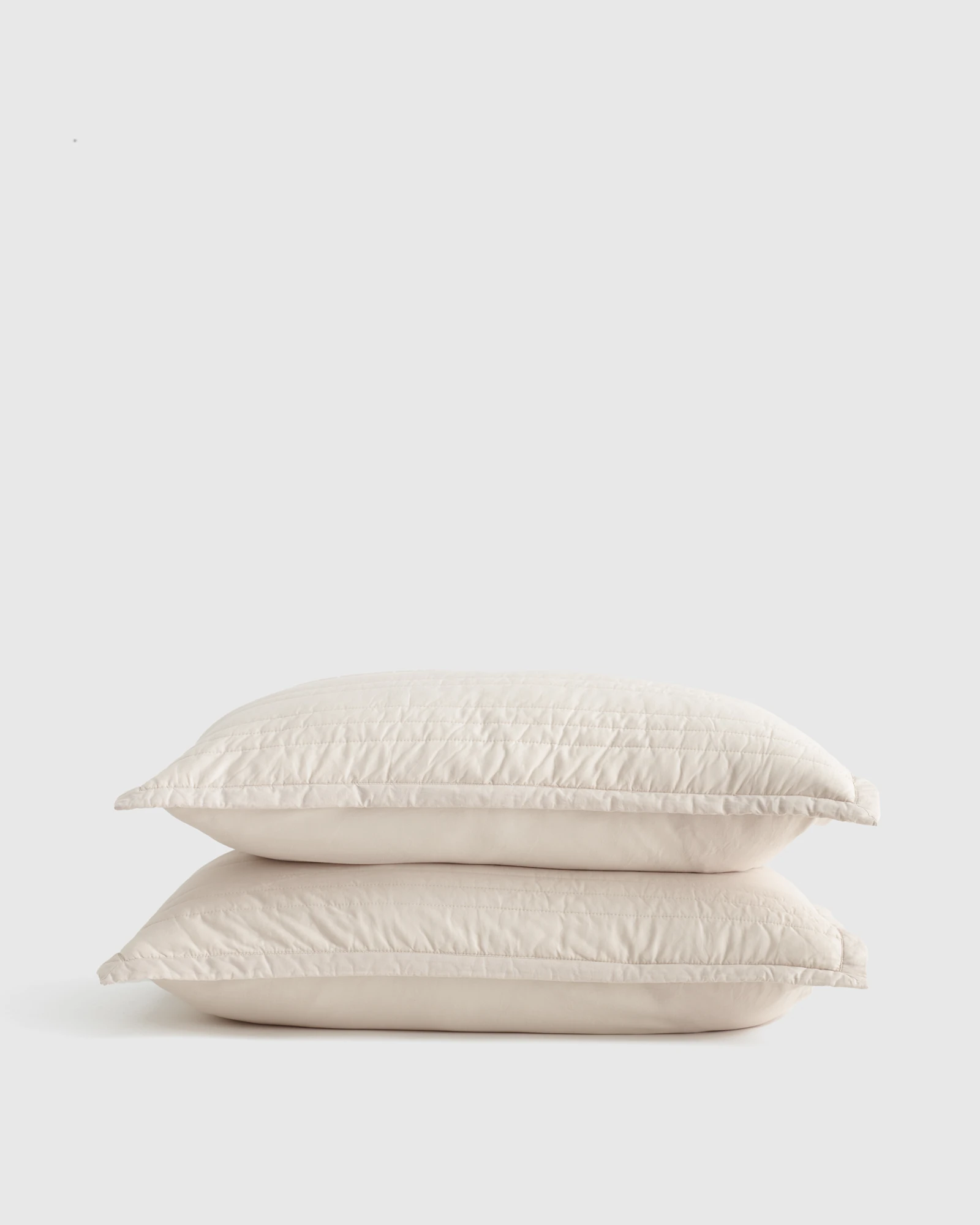 100% Organic Cotton Stripe Stitch Quilted Sham Set