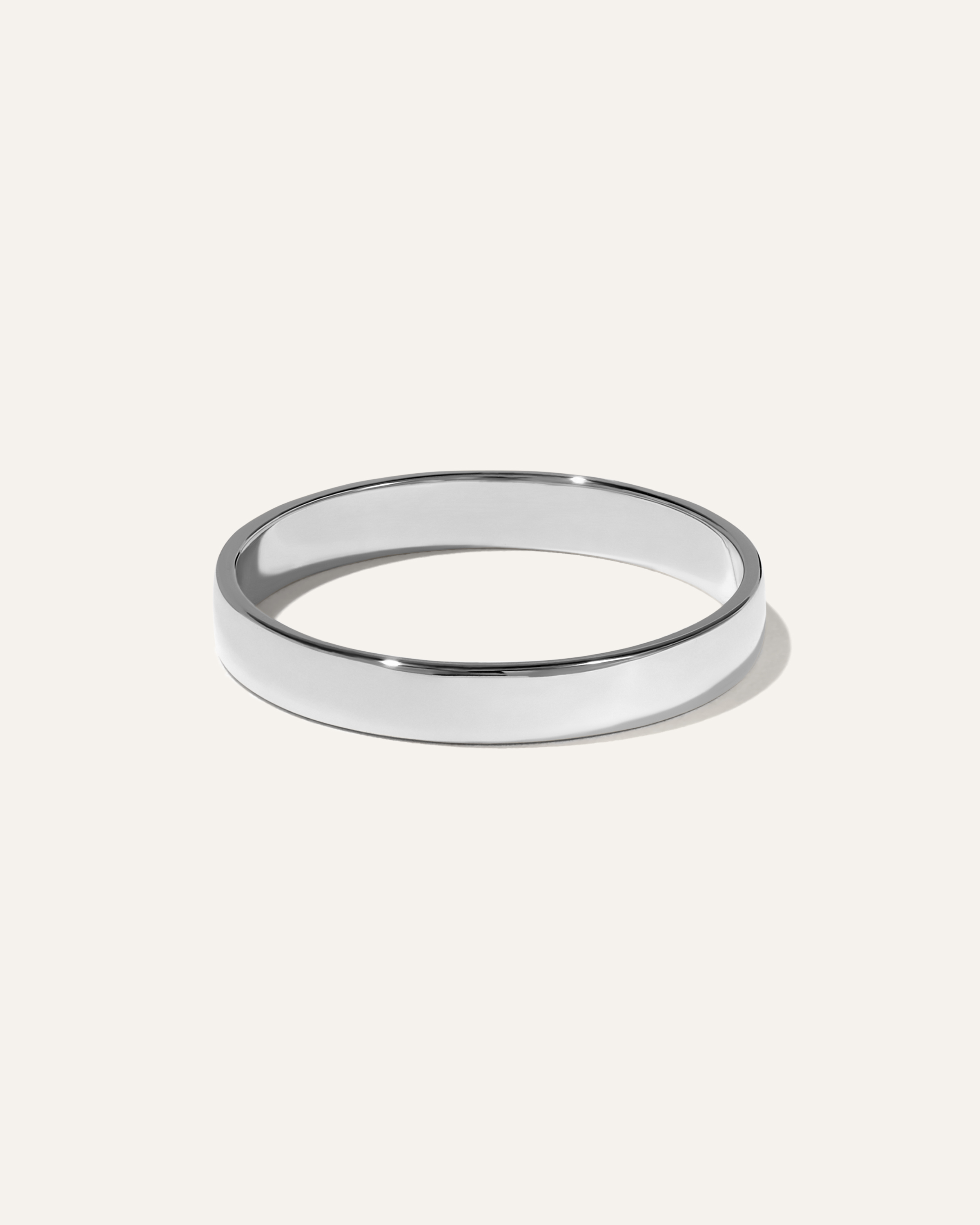 White Gold 14K Gold Square Edge Stacker Ring