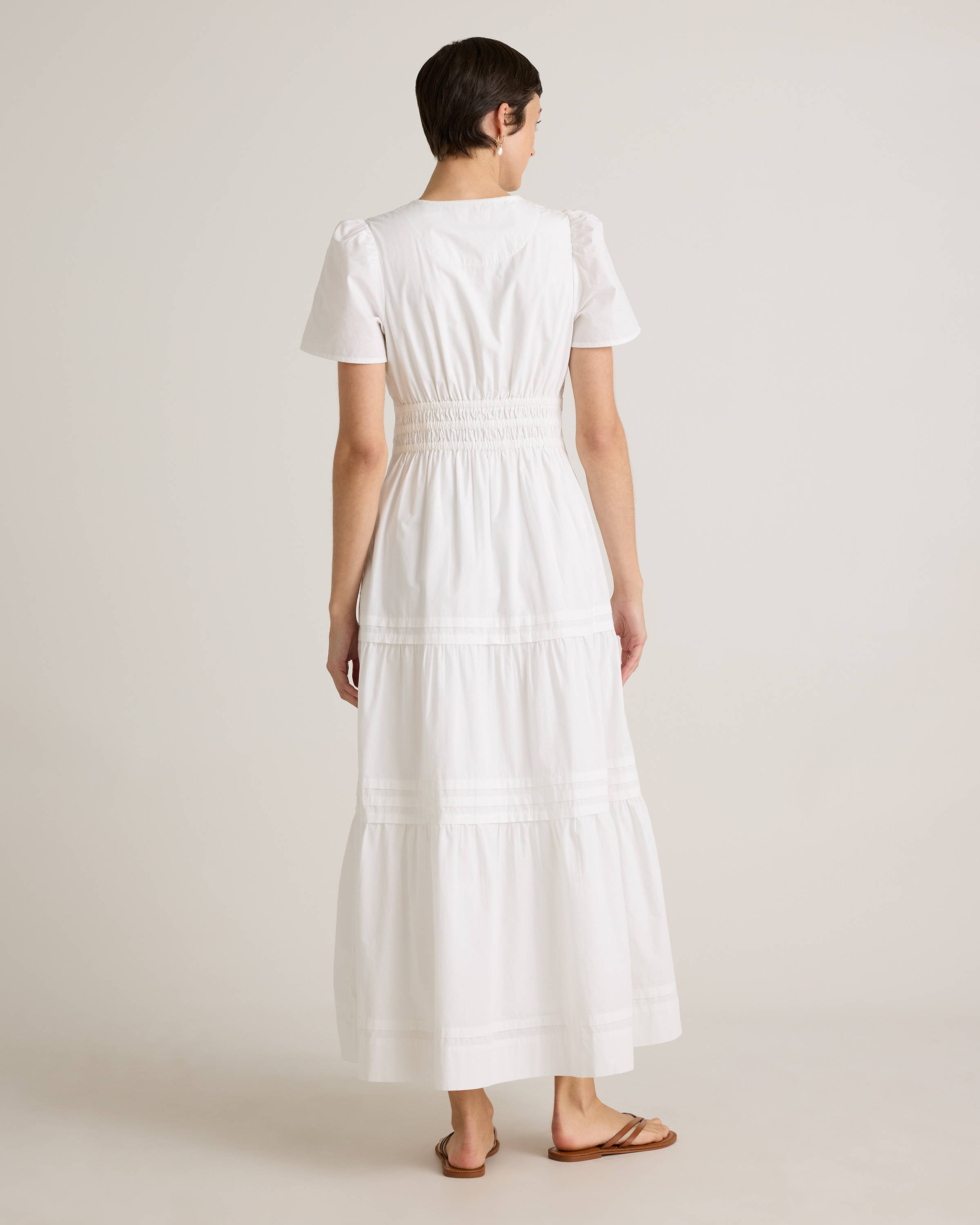 100 cotton white maxi dress Aura Low Back Maxi Dress - White