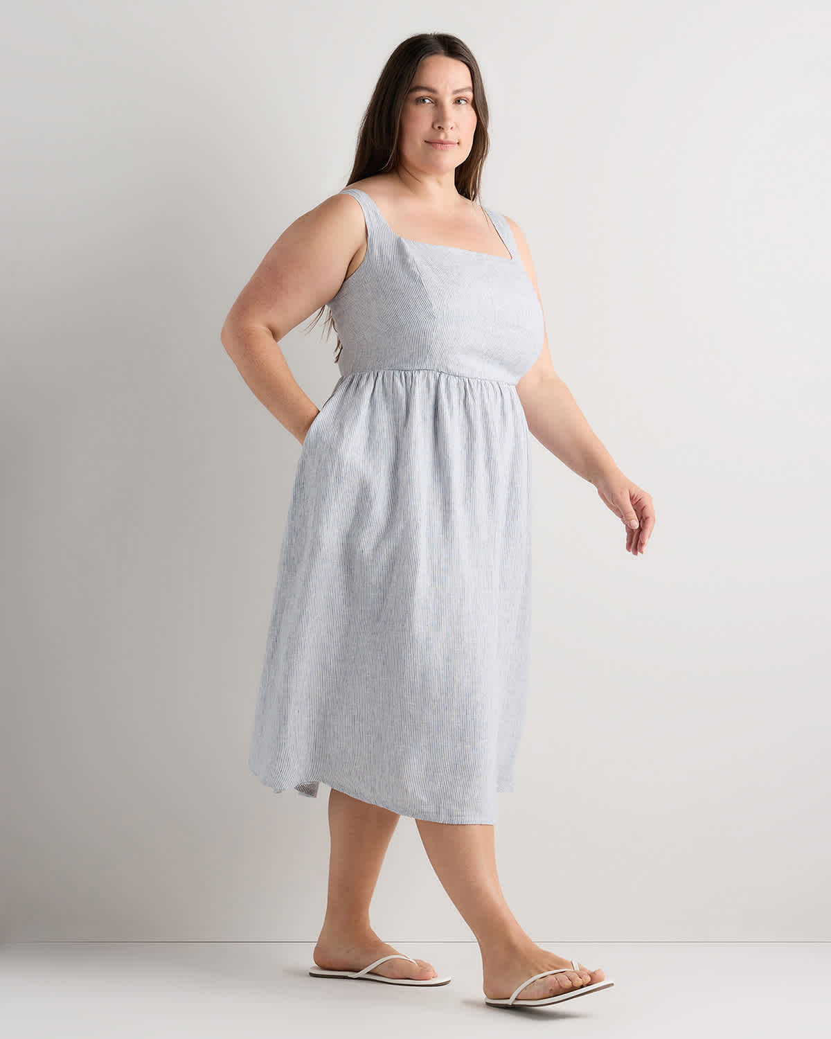 linen dress canada Linen Midi Dresses
