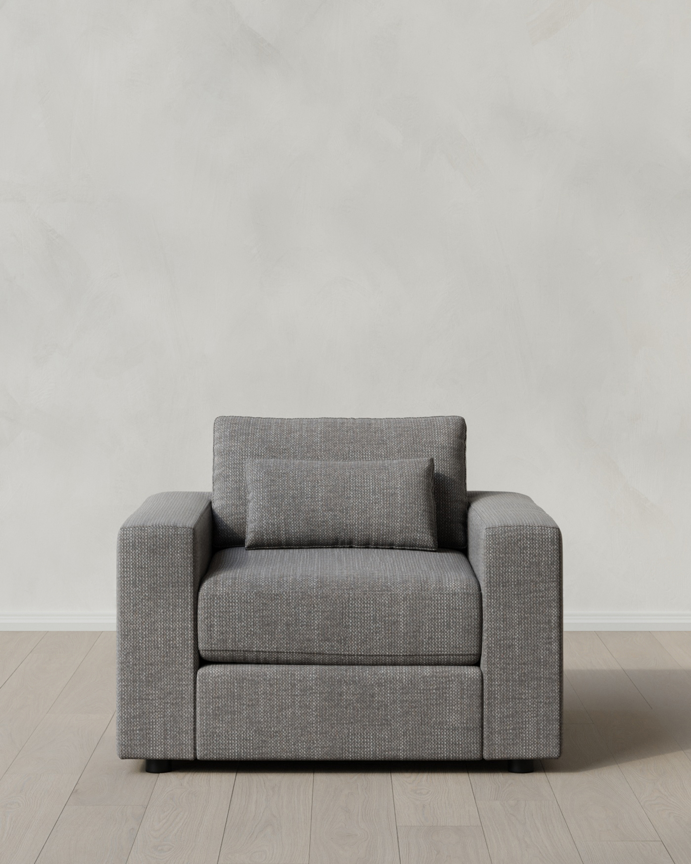 Slate Ashford Deep Seat Chair and a Half in Performance Chenille Linen Blend