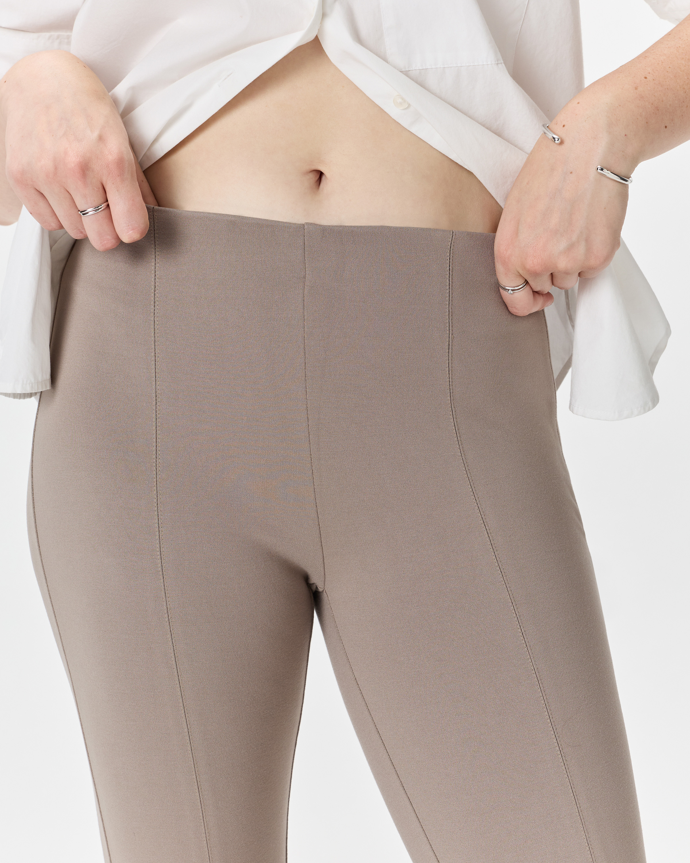 Ultra-Stretch Ponte Pintuck Ankle Pants