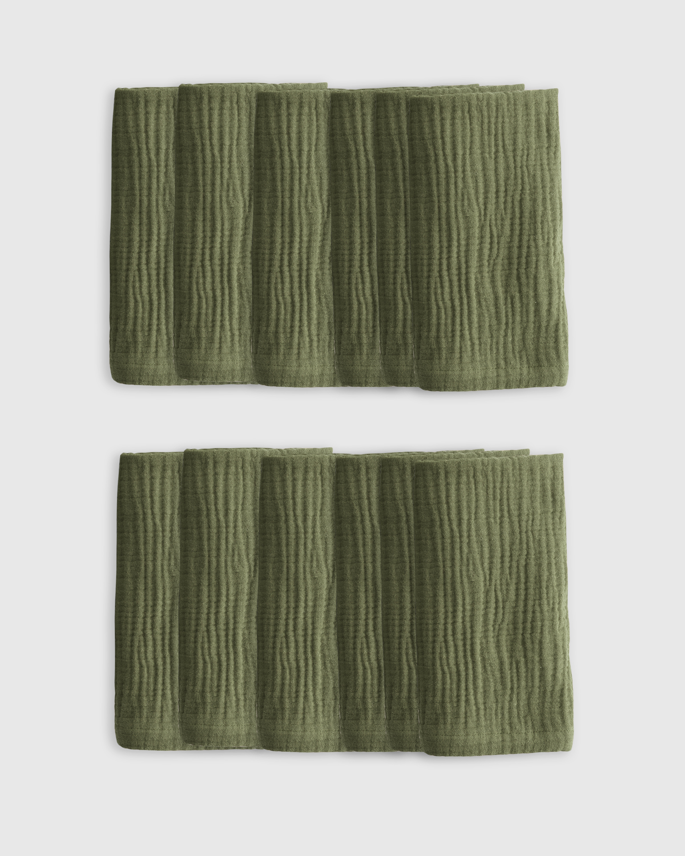 Olive Organic Airy Gauze Napkins (Set of 12)