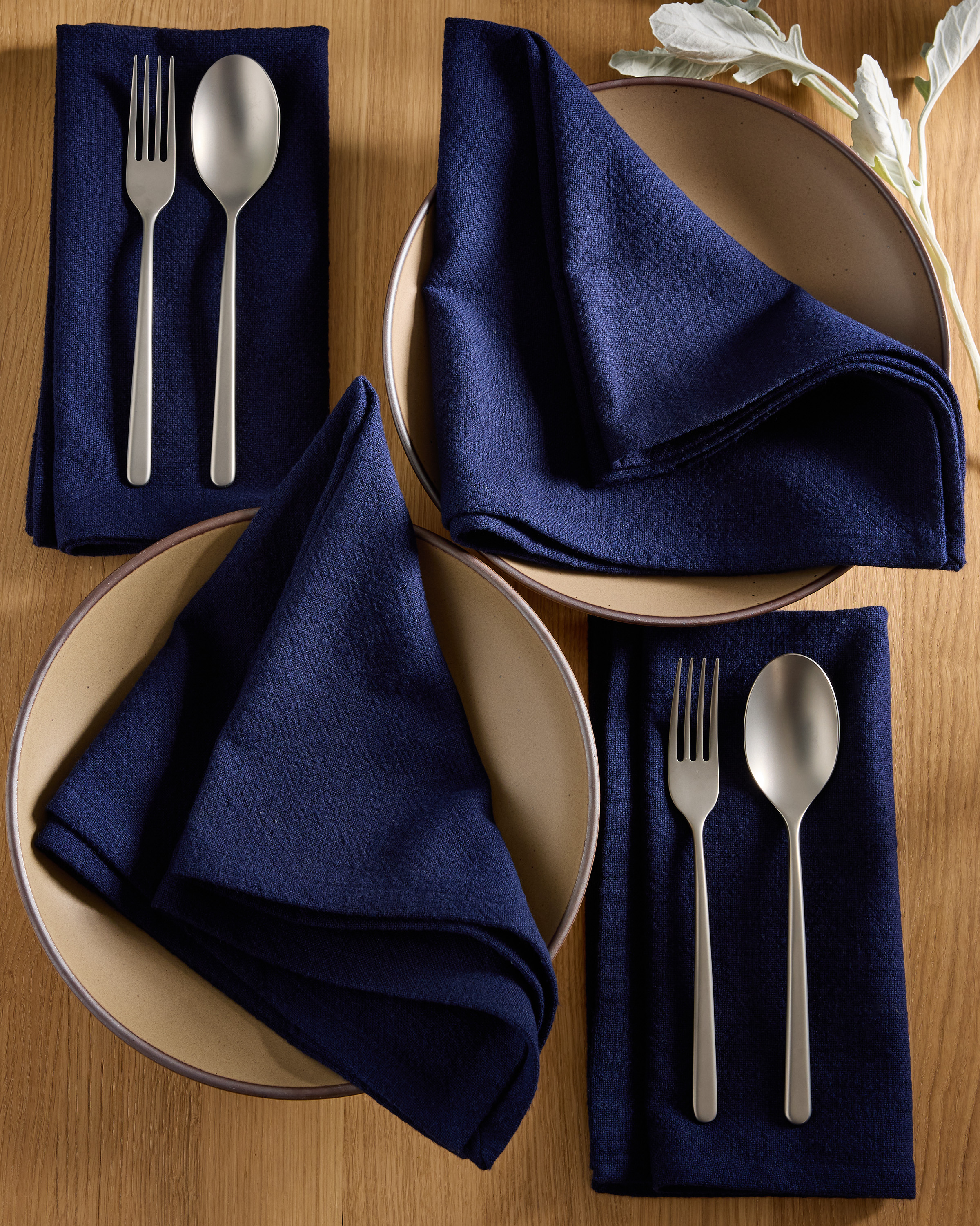 Organic Cotton Napkins (Set of 8) - Navy