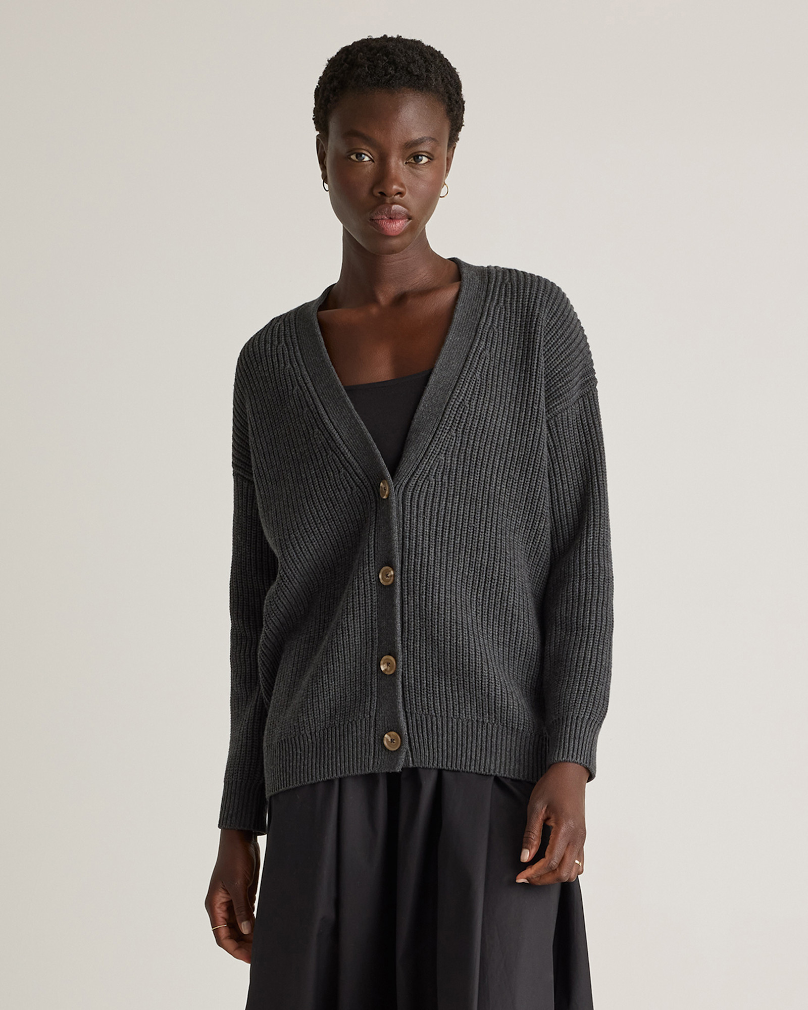100% Organic Cotton Oversized Boyfriend Cardigan1
