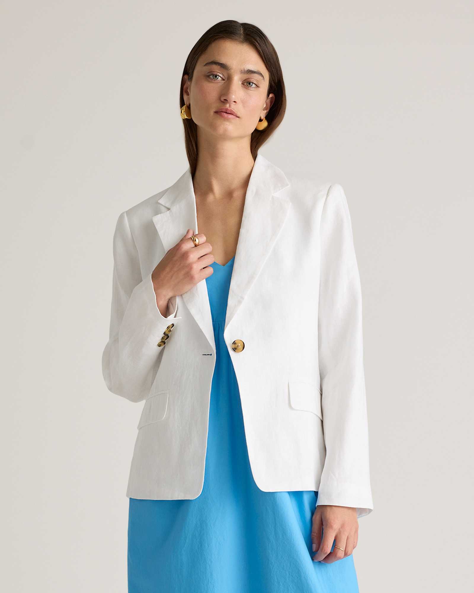 Structured Linen Jacket 100% European Linen Structured Blazer