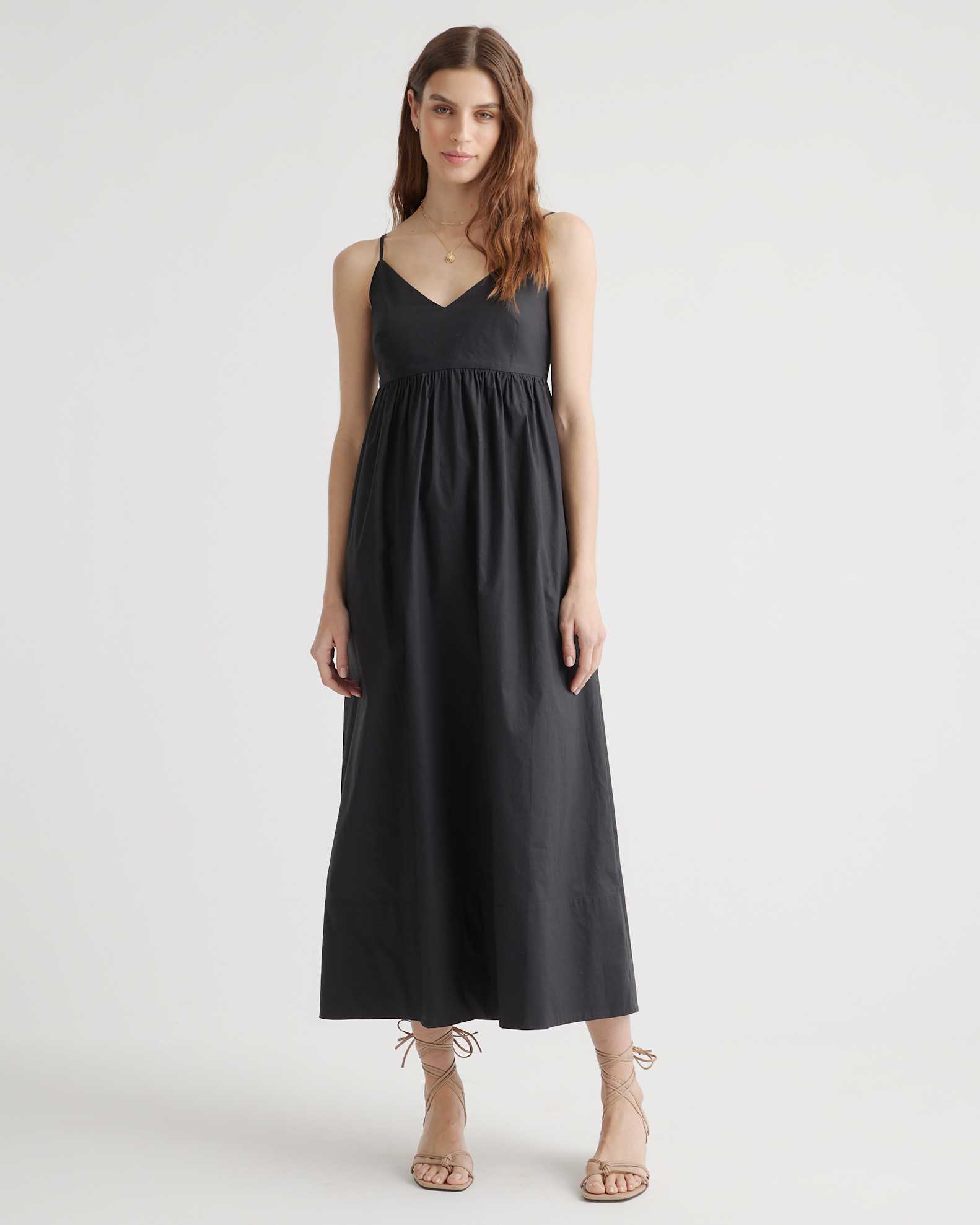 100% Organic Cotton Sleeveless Maxi Dress in Black 100% Organic Cotton Sleeveless Maxi Dress in Black