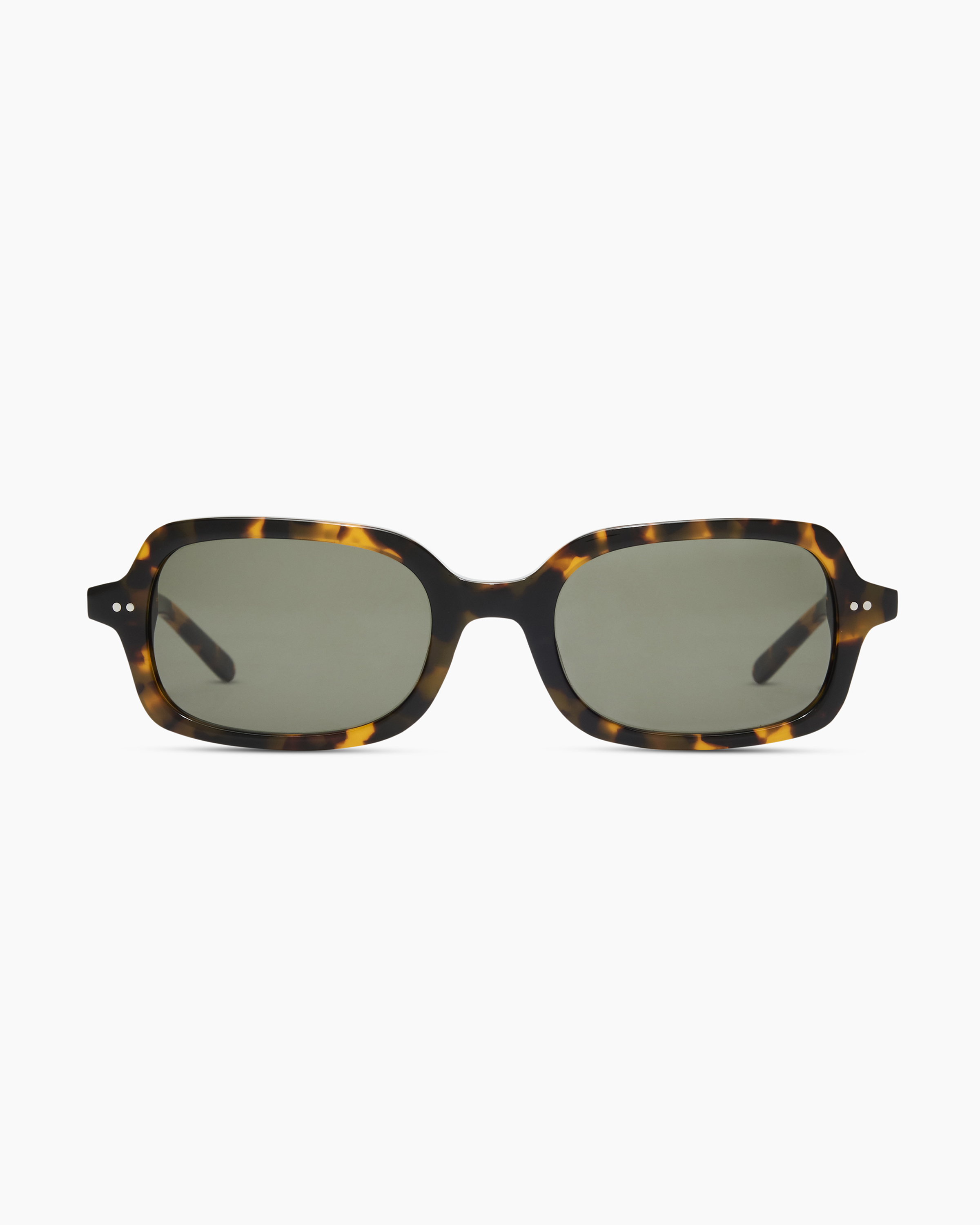 Quince Santiago Polarized Acetate Sunglasses In Fawn Tortoise With Green Lens