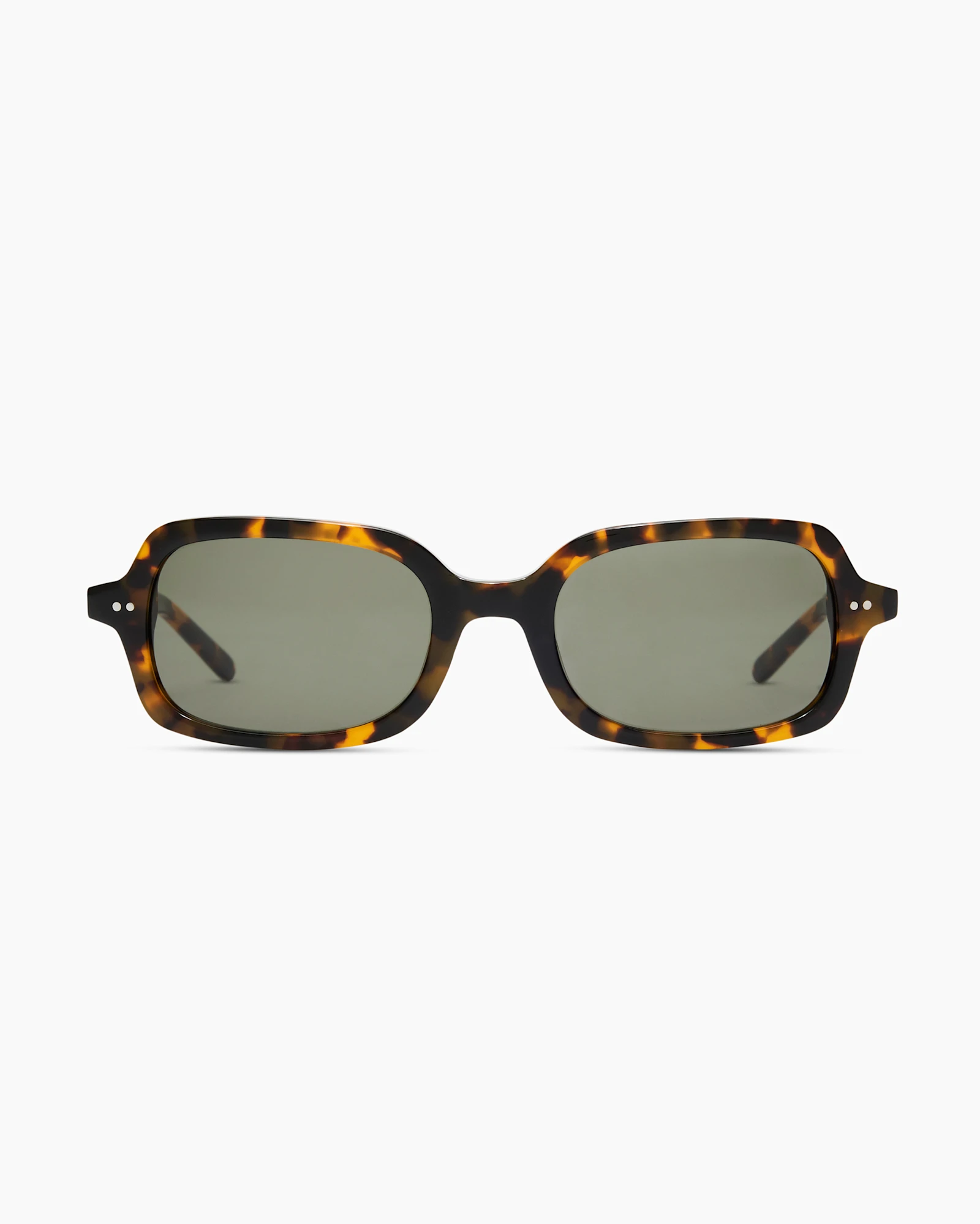 Santiago Polarized Acetate Sunglasses in Fawn Tortoise with Green lens