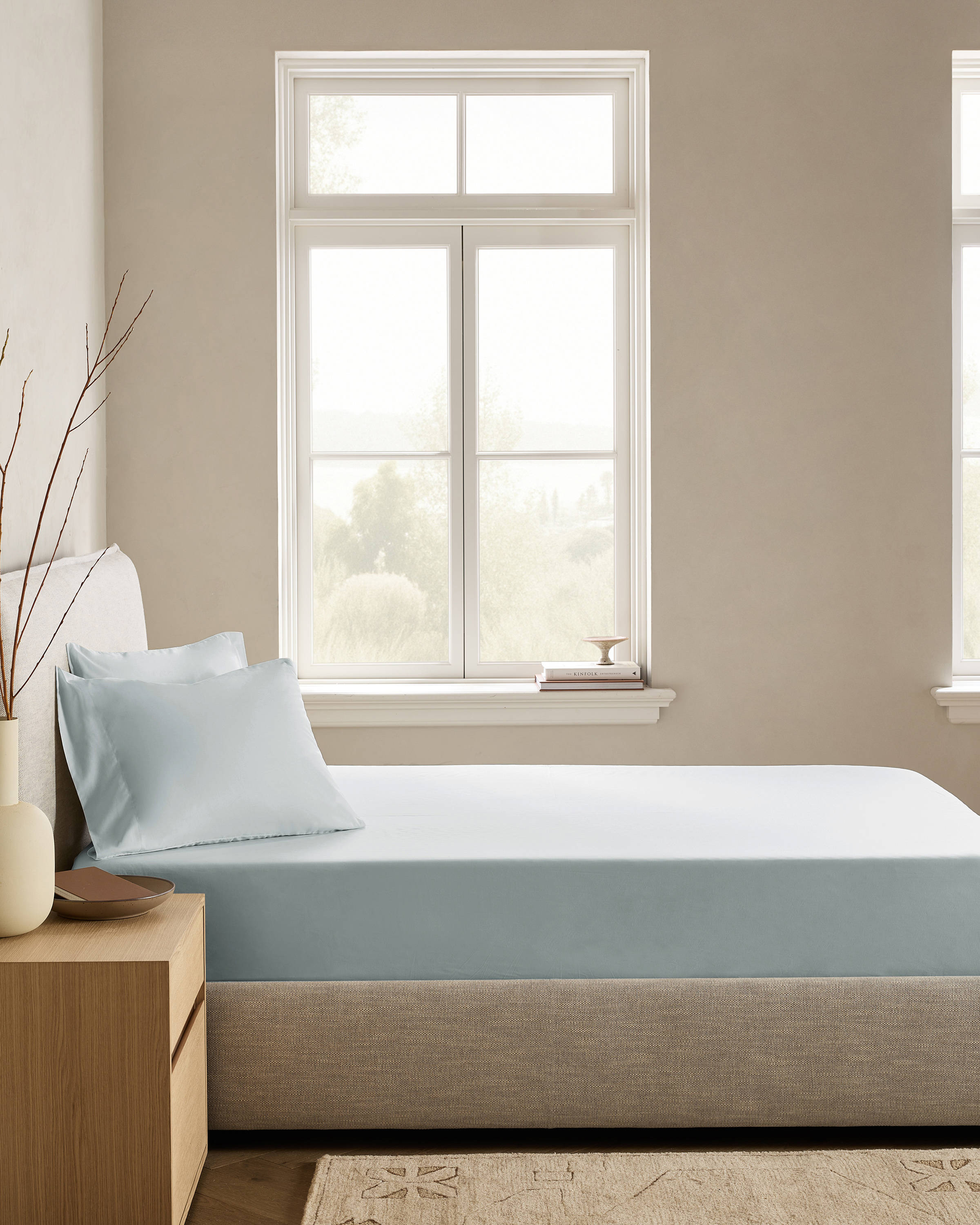 Quince Organic Crisp Percale Sheet Set - Thumbnail 2
