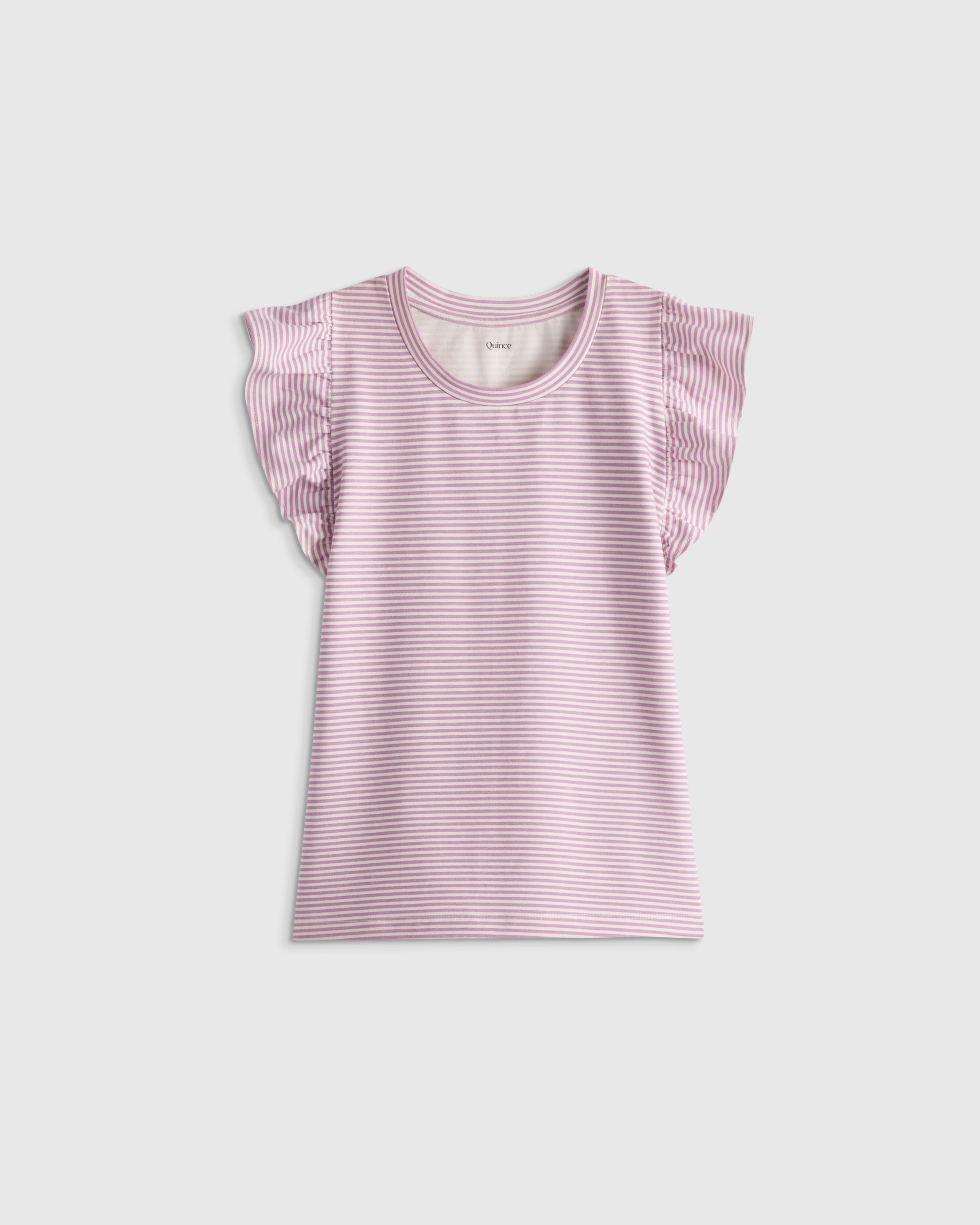 Quince Ruffle Sleeve Top In Pink