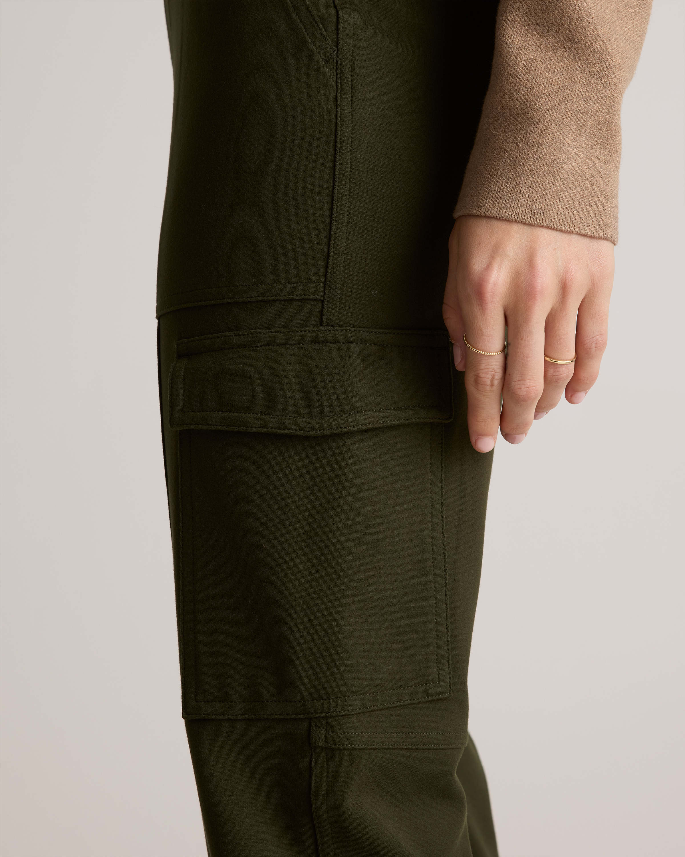 Women's Ultra Stretch Ponte Tapered Cargo Pants